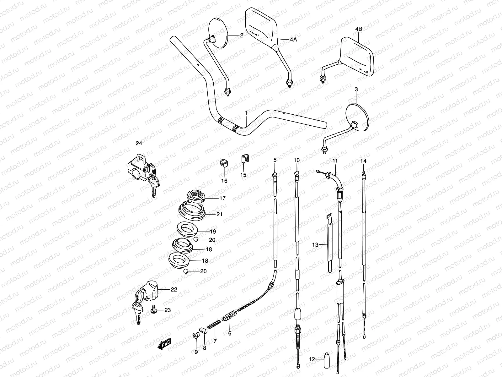 31 - HANDLE BAR - CONTROL CABLE