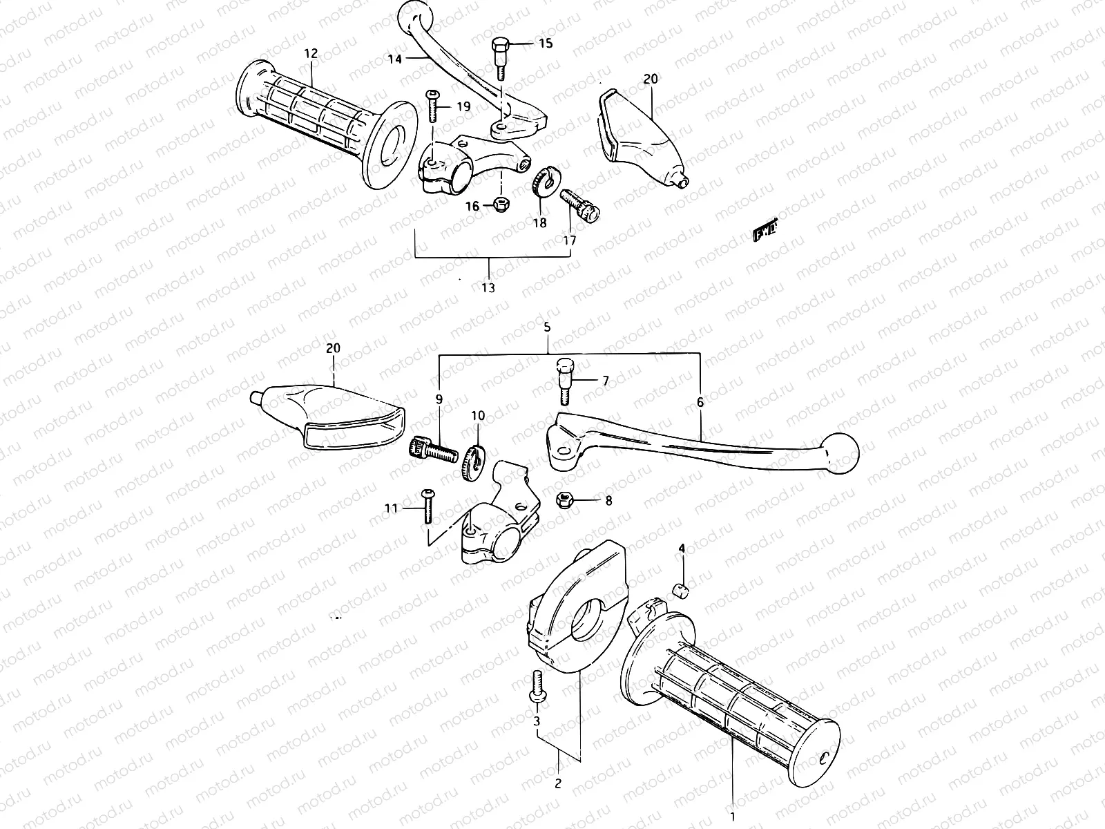 31 - HANDLE GRIP - LEVER (MODEL X)