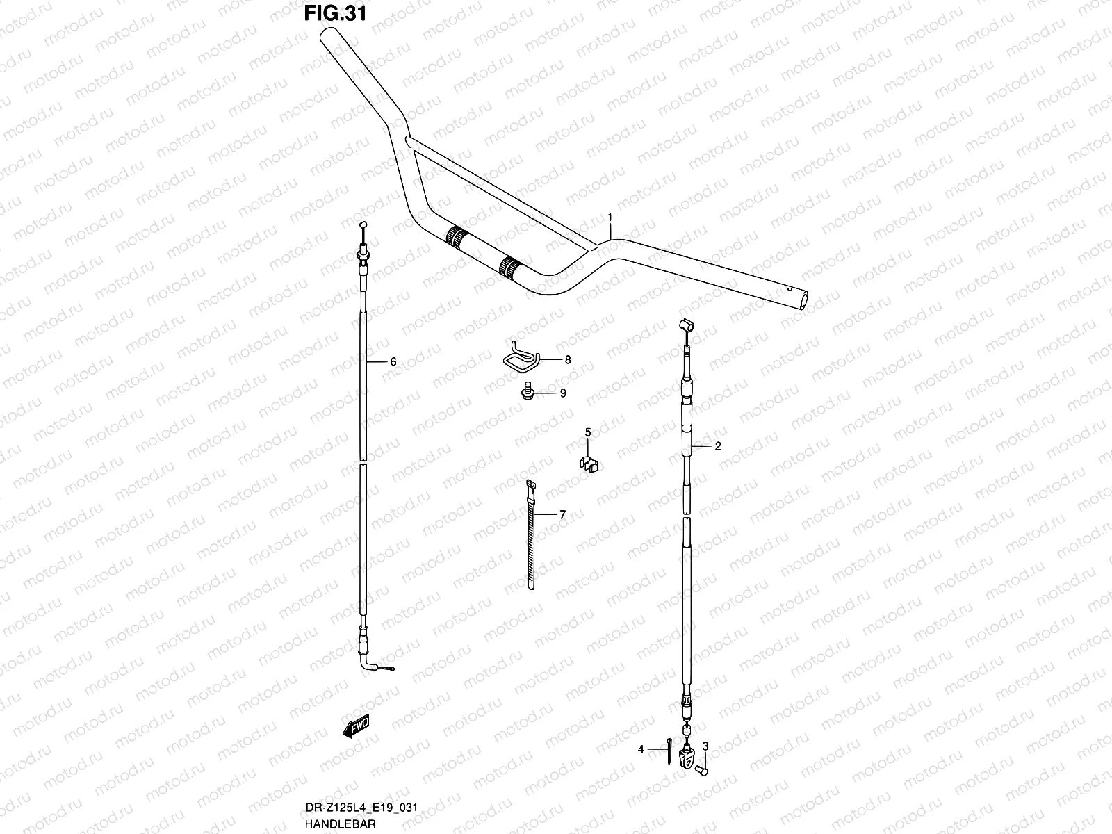 31 - HANDLEBAR (DR-Z125LL4 E19)