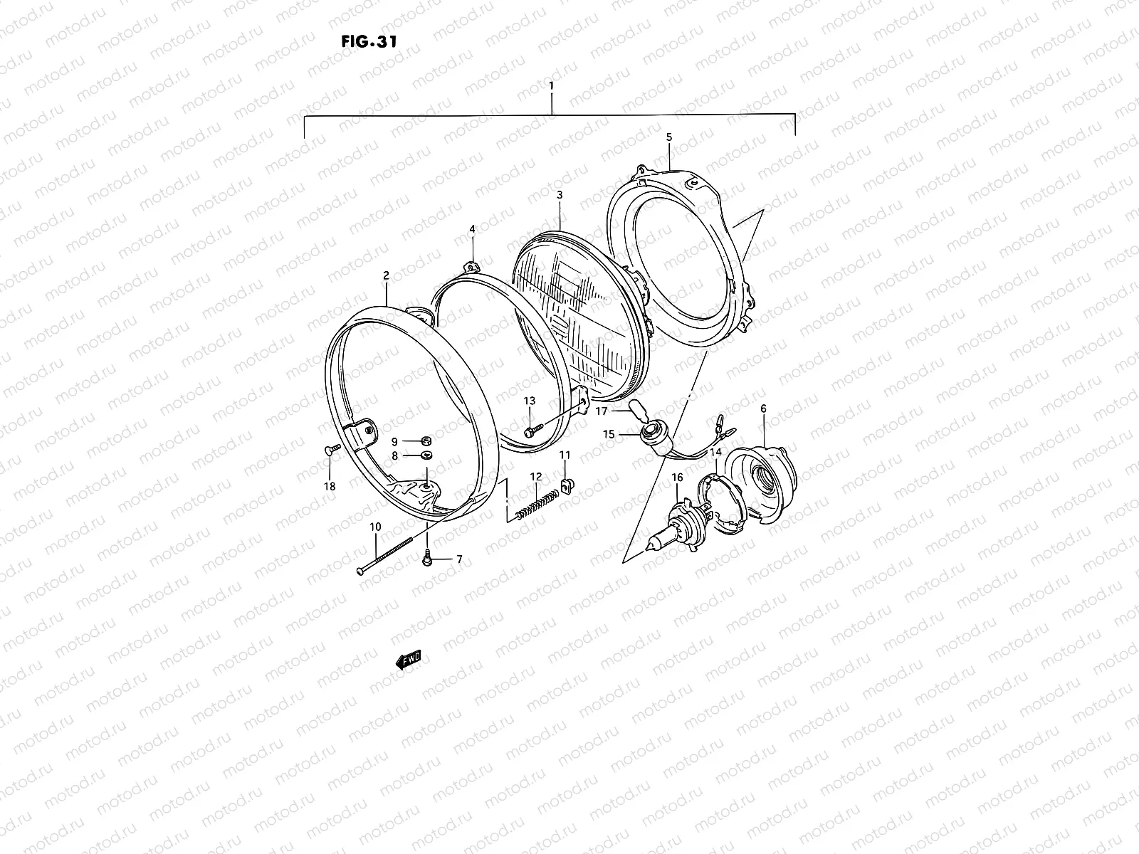 31 - HEADLAMP (MODEL M/N E01,E02,E24)