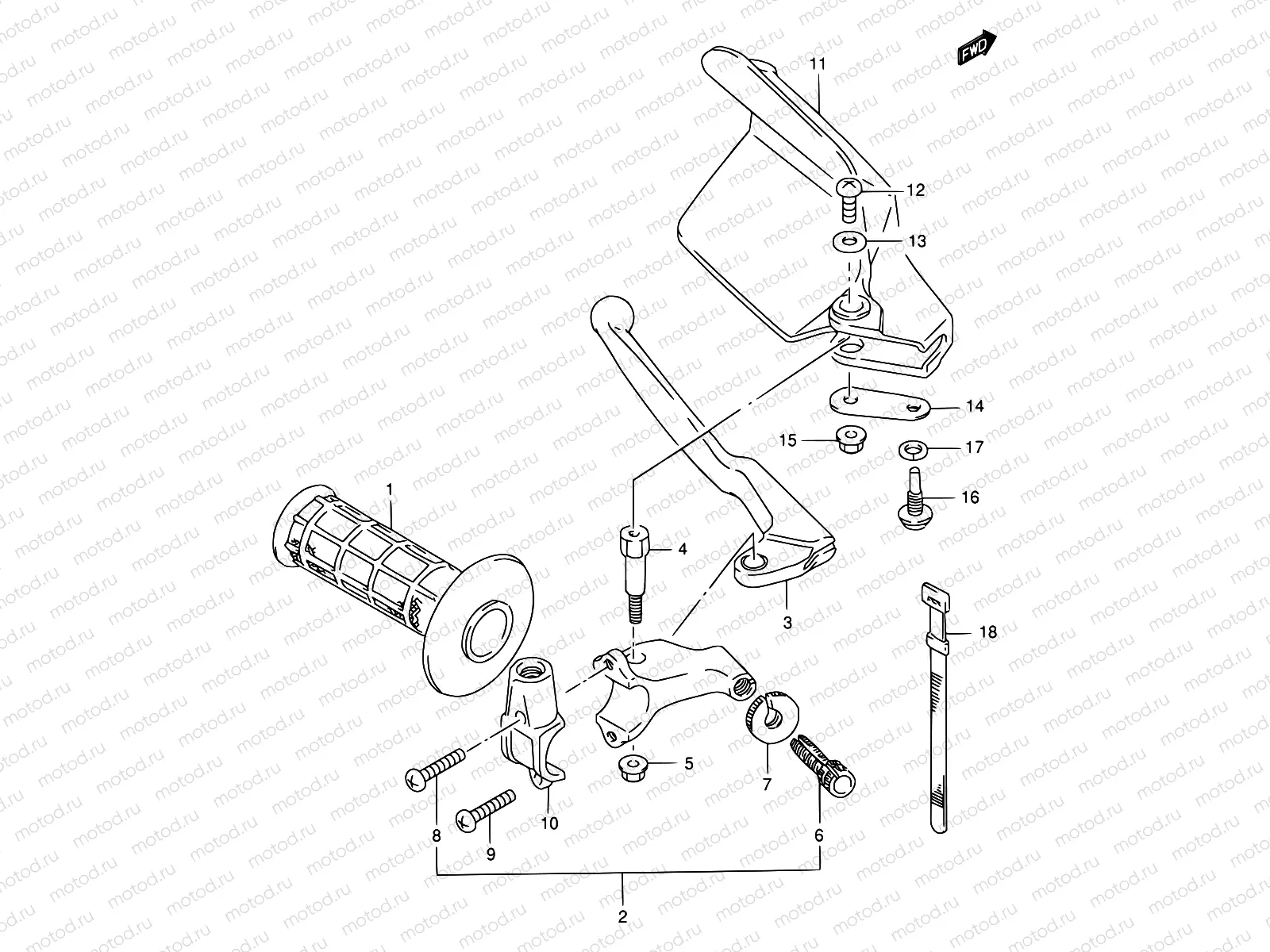 31 - LH HANDLEBAR
