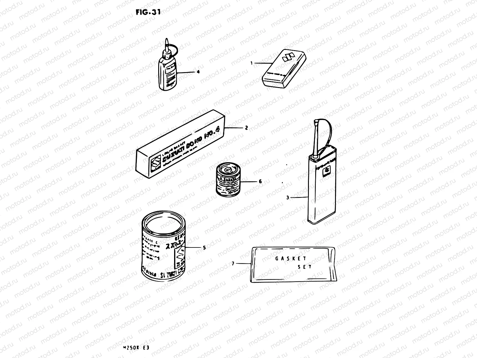 31 - OPTIONAL (PAINT, LUBRICATION, GASKET SET)