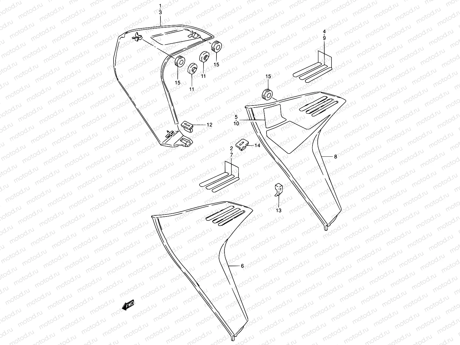 31 - RADIATOR COVER (MODEL D/E)