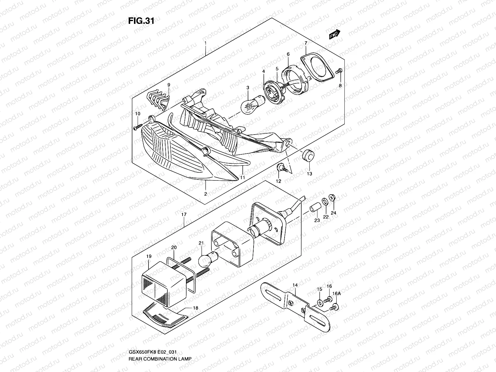 31 - REAR COMBINATION LAMP