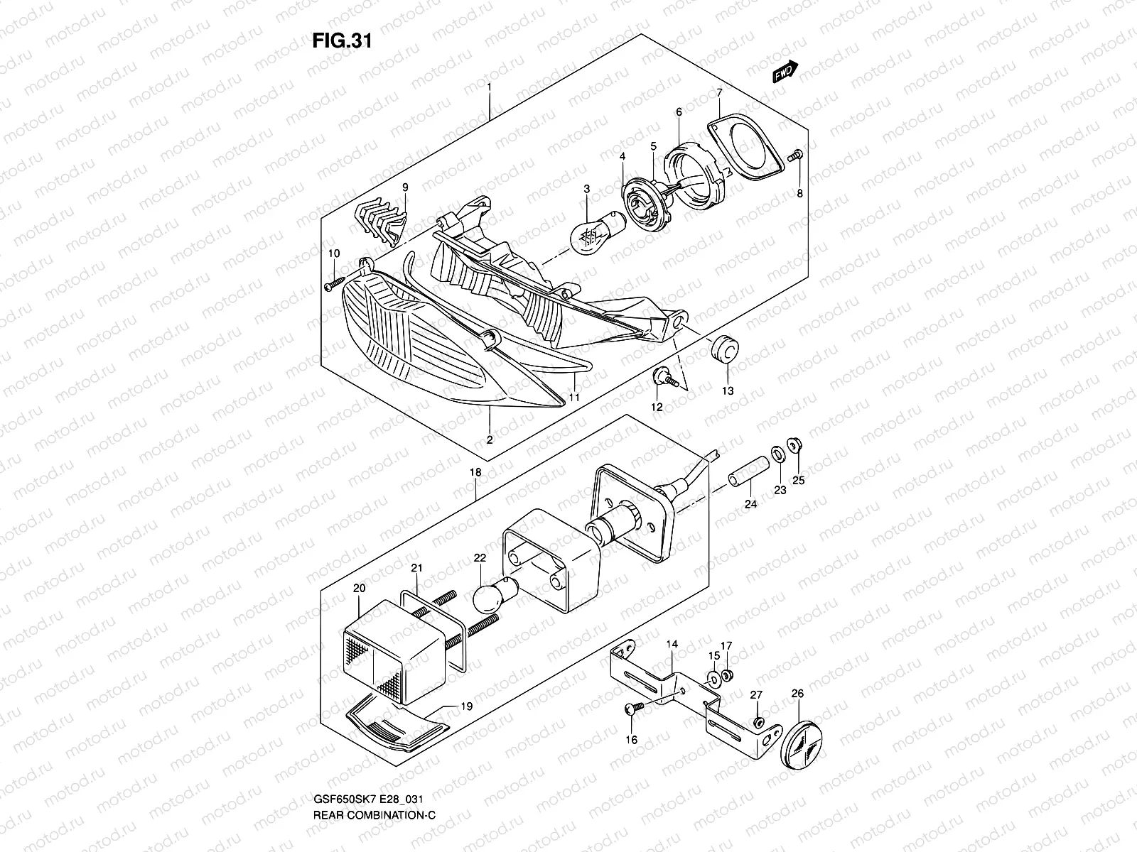 31 - REAR COMBINATION LAMP