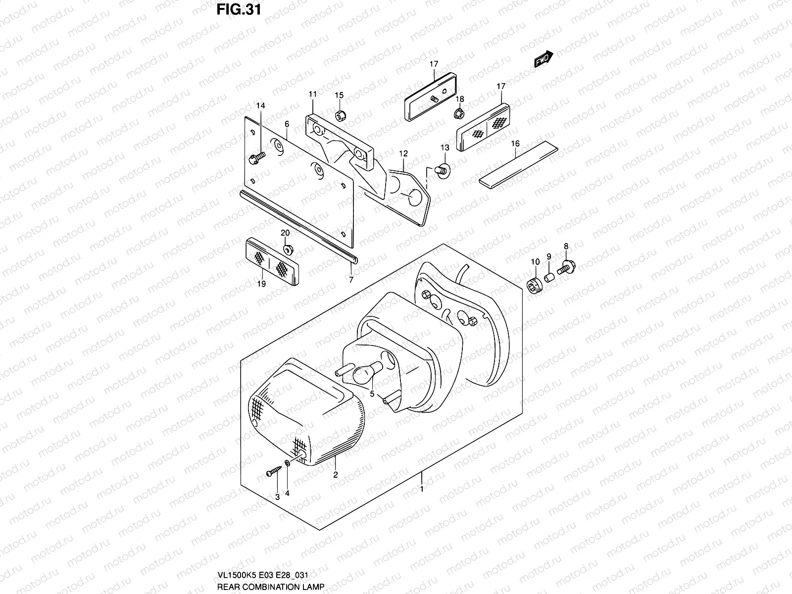 31 - REAR COMBINATION LAMP