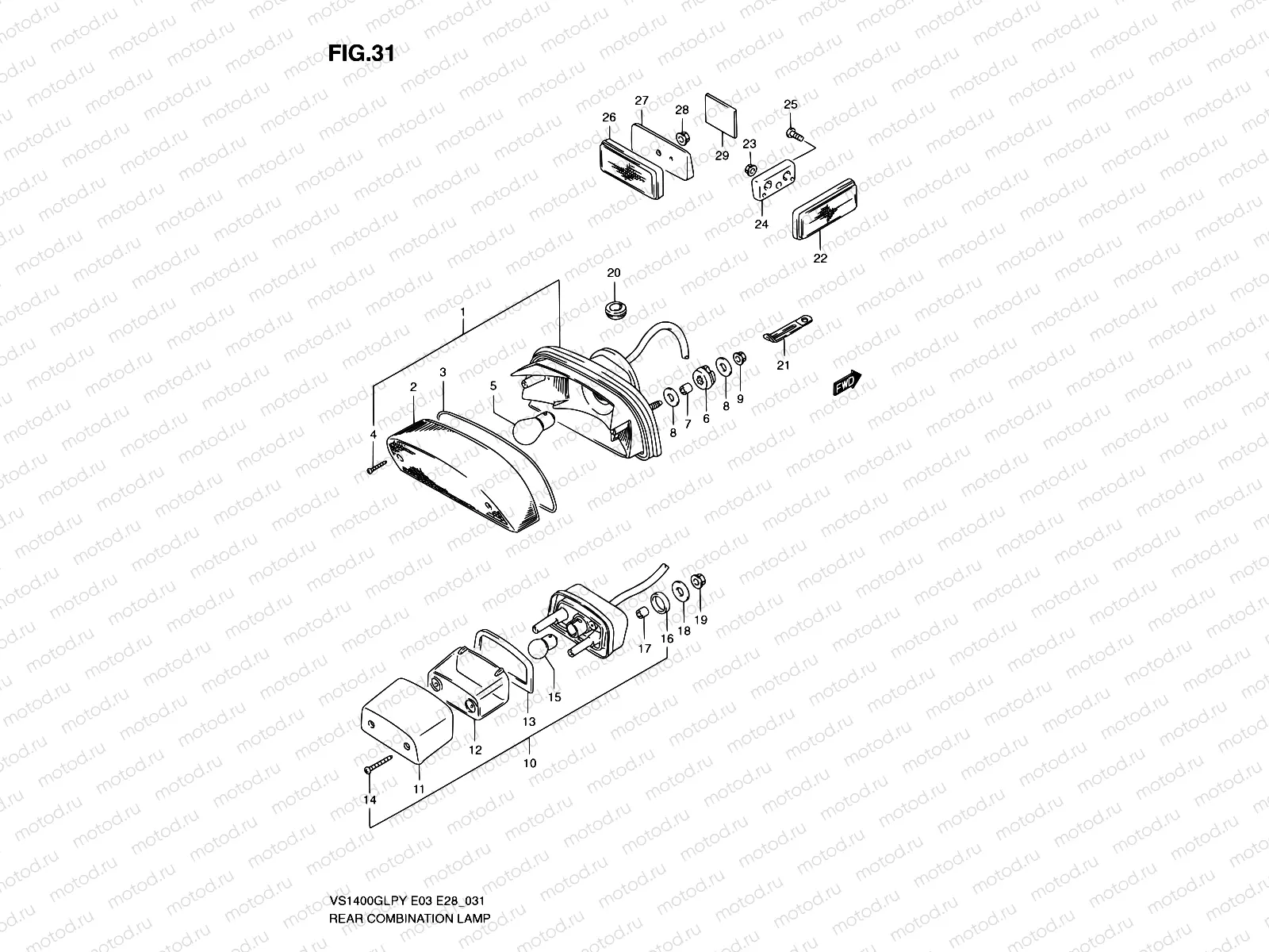 31 - REAR COMBINATION LAMP