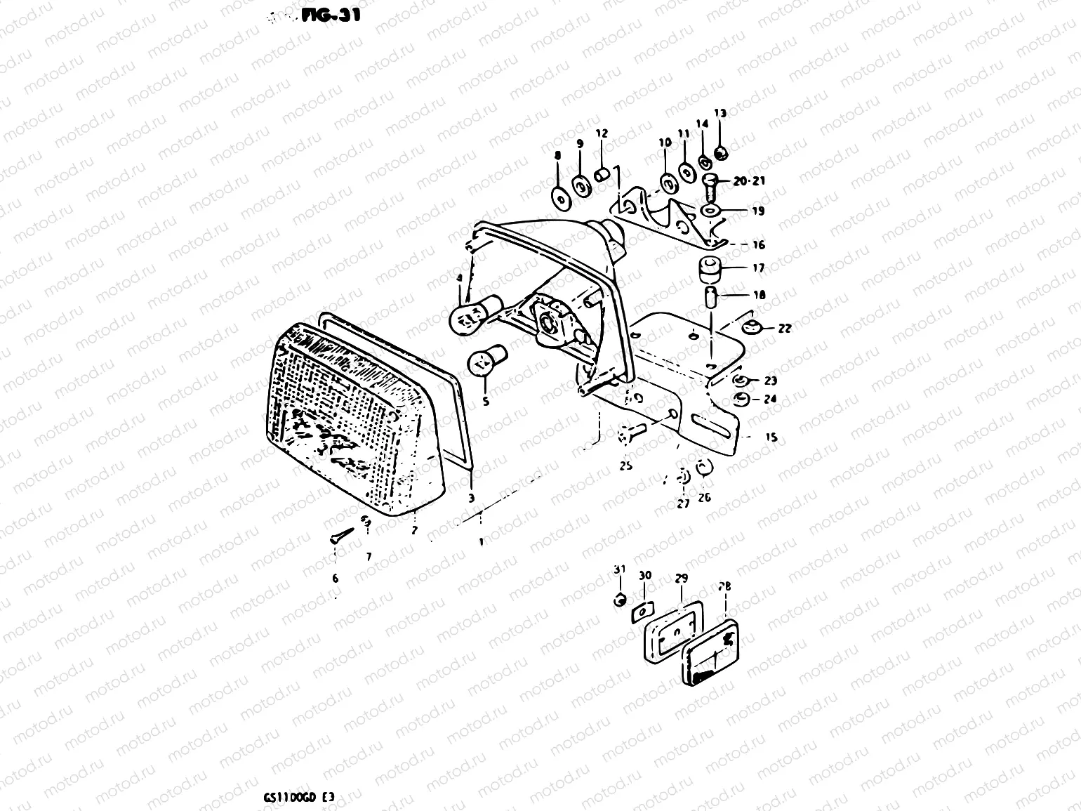 31 - REAR COMBINATION LAMP