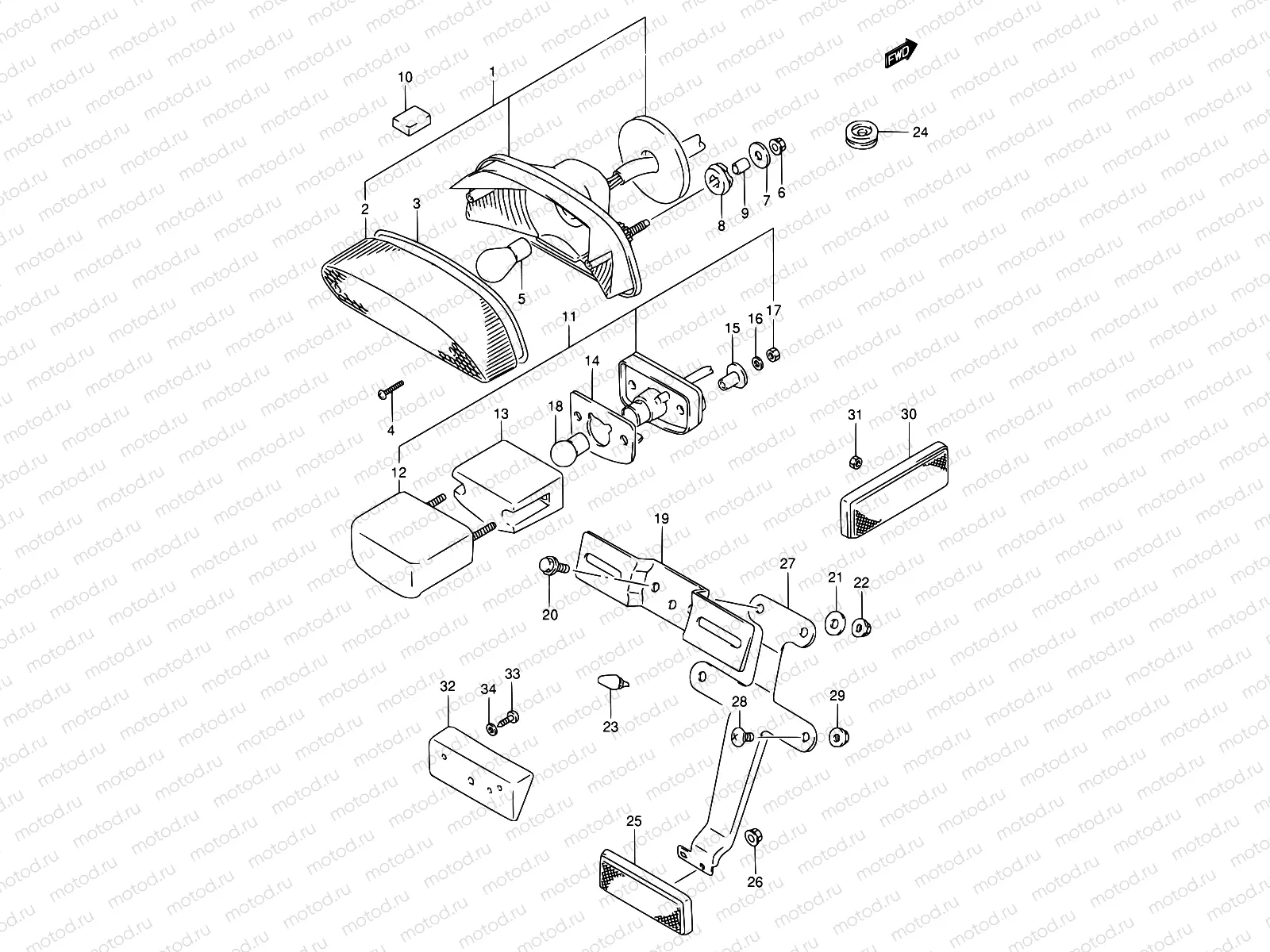 31 - REAR COMBINATION LAMP (MODEL L/M/N)