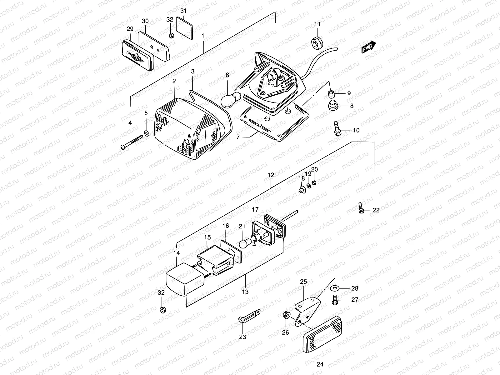 31 - REAR COMBINATION LAMP (MODEL S)