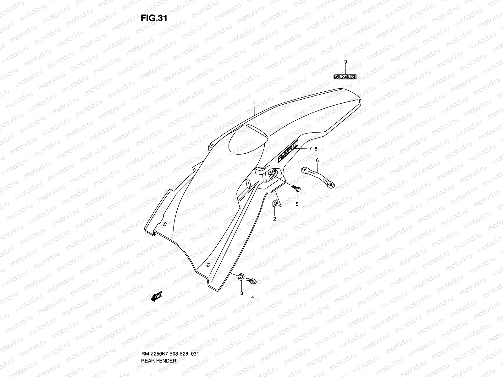 31 - REAR FENDER