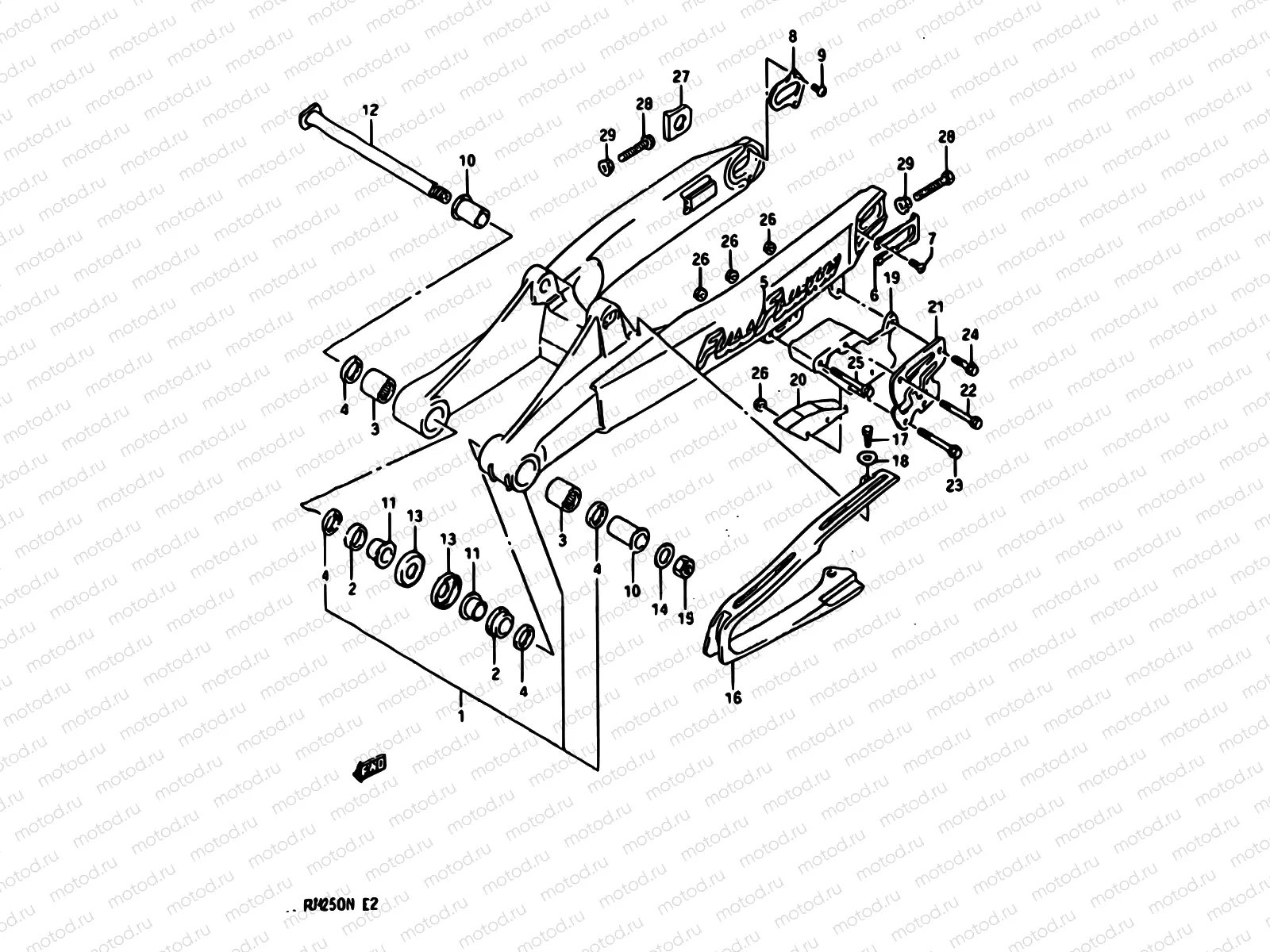 31 - REAR SWINGING ARM (MODEL K/L)