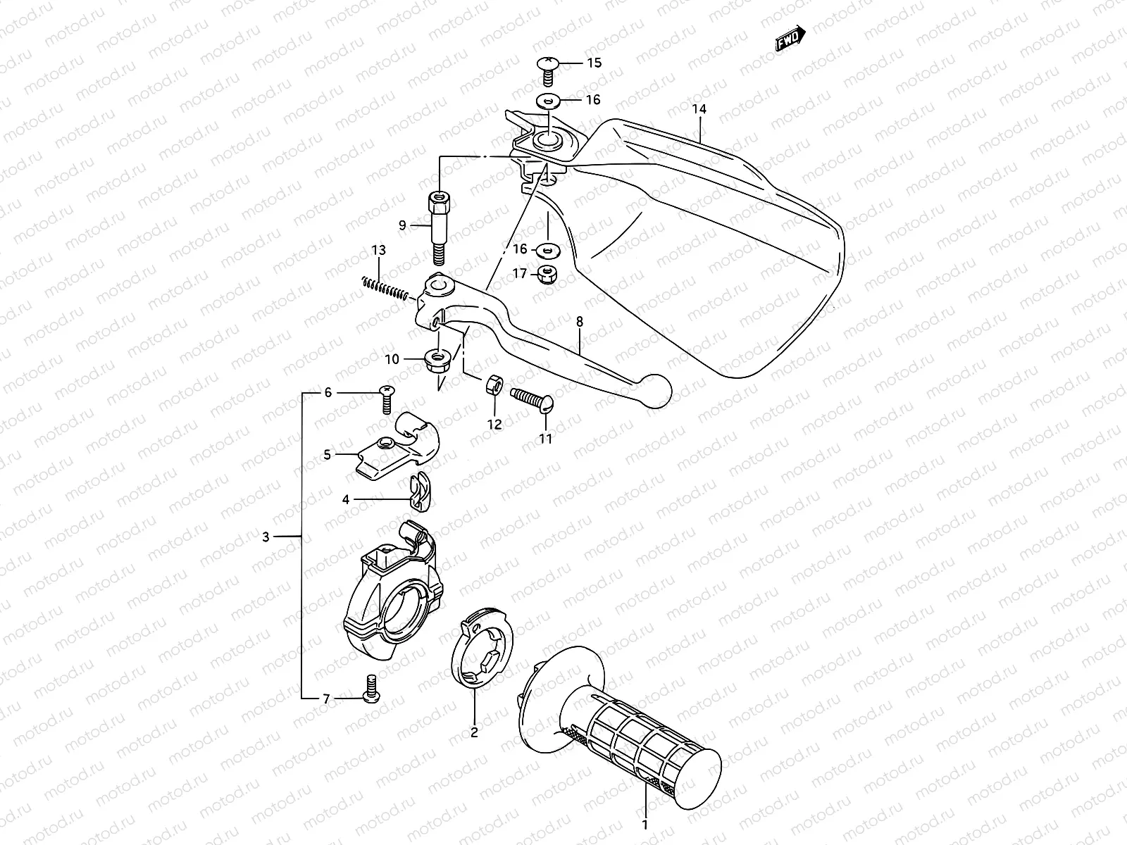 31 - RIGHT KNUCKLE COVER (MODEL K/L/M)
