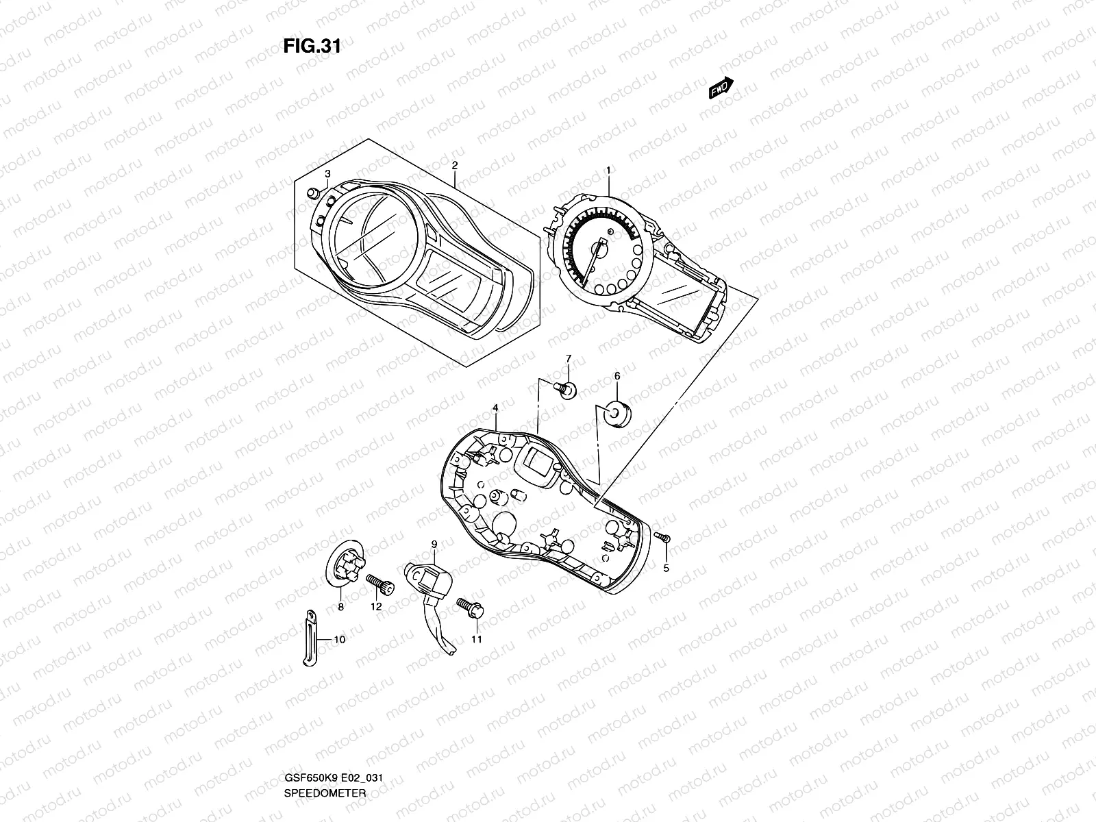 31 - SPEEDOMETER (GSF650SAK9/SUAK9/SAL0/SUAL0)