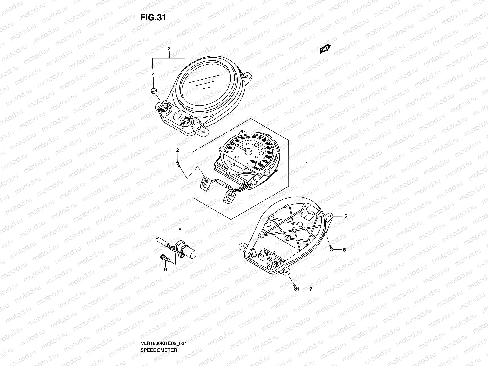31 - SPEEDOMETER (VLR1800K8/U2K8/TK8/K9/UFK9/L0/UFL0)