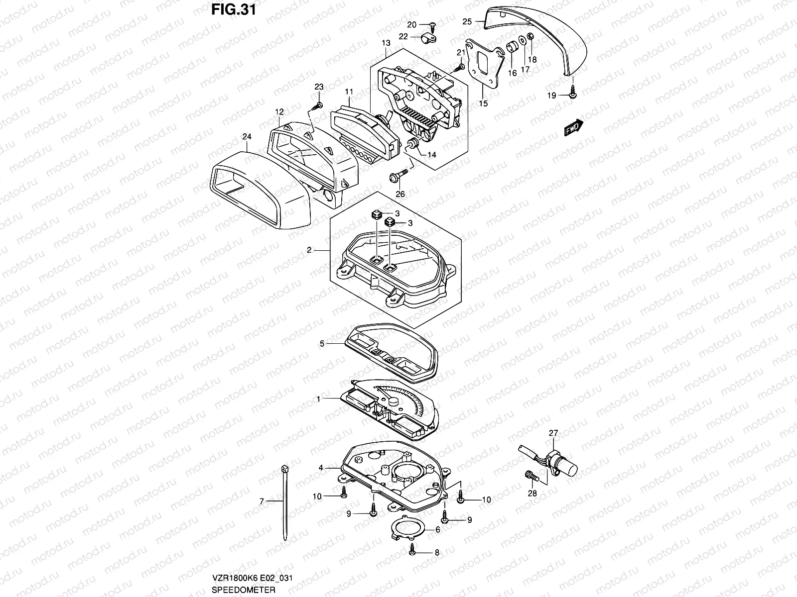 31 - SPEEDOMETER (VZR1800K6/K7/U2K7)