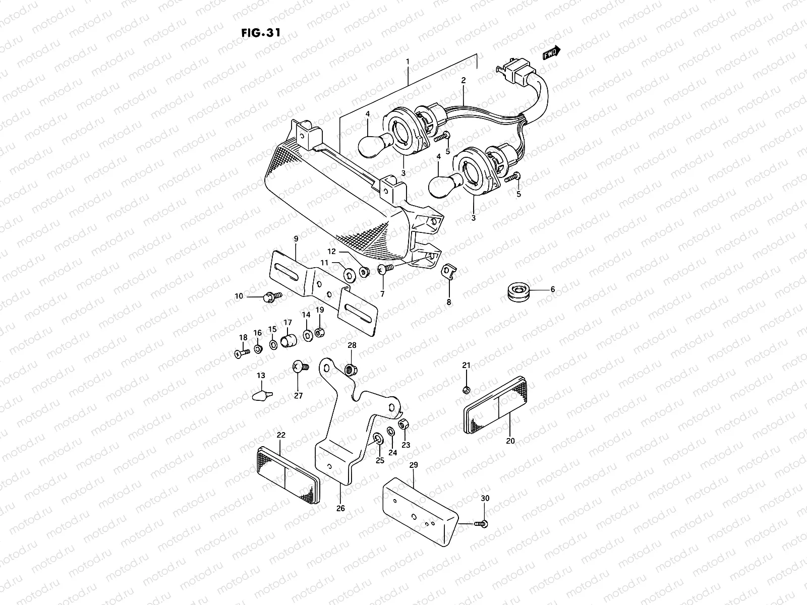 31 - TAIL LAMP (MODEL N/P)