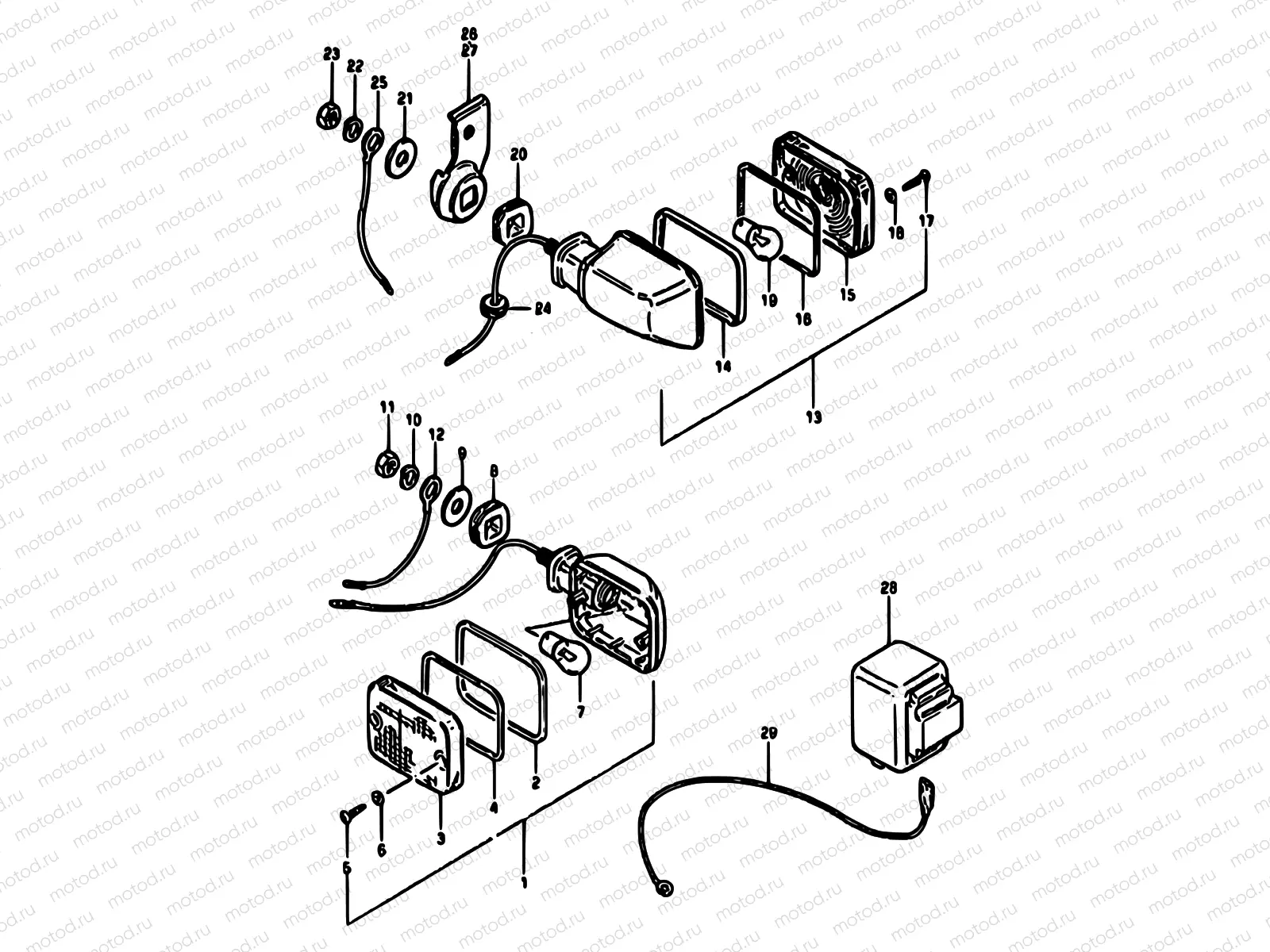31 - TURN SIGNAL LAMP (E22,E25)