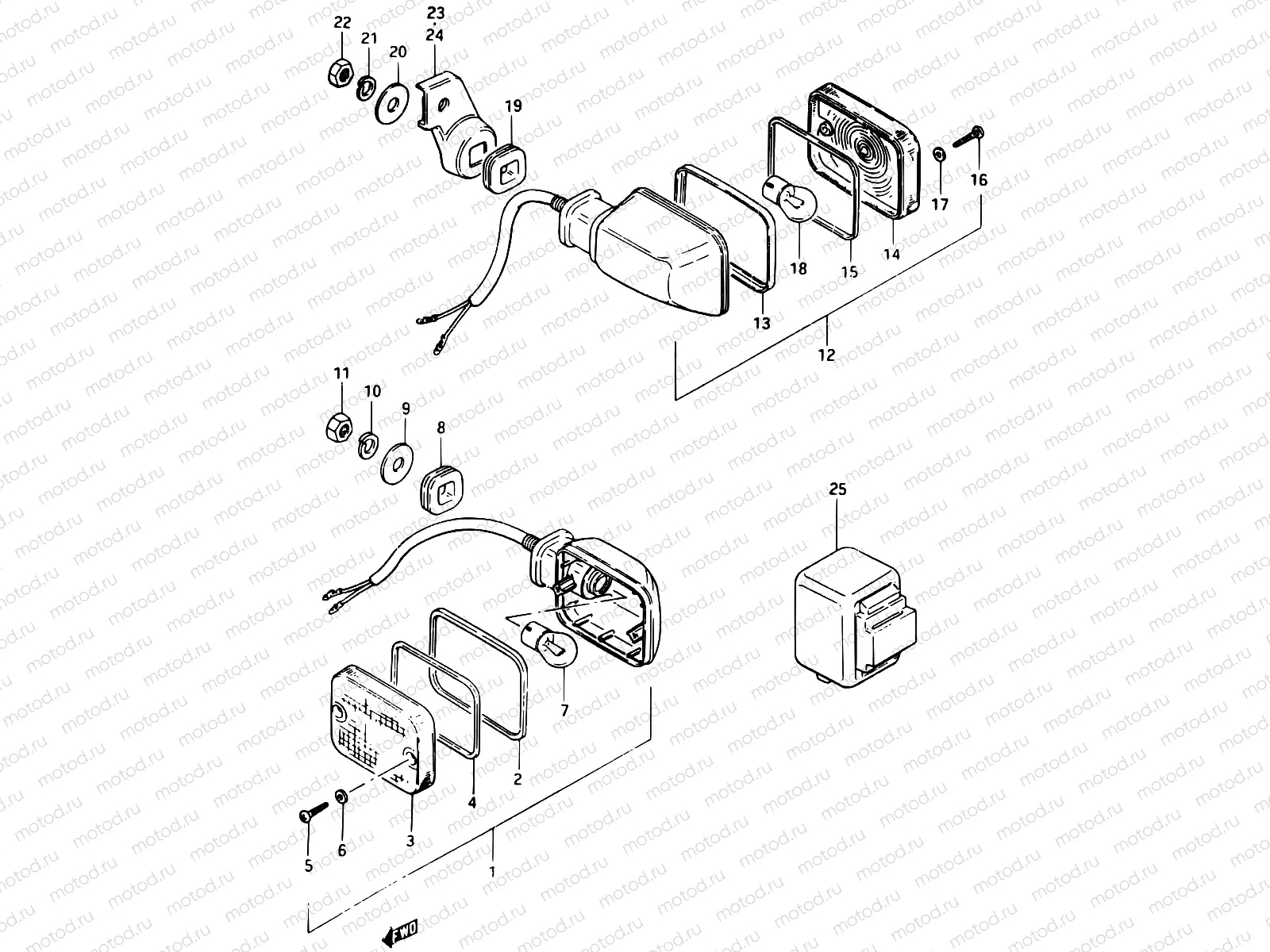 31 - TURN SIGNAL LAMP (E25)