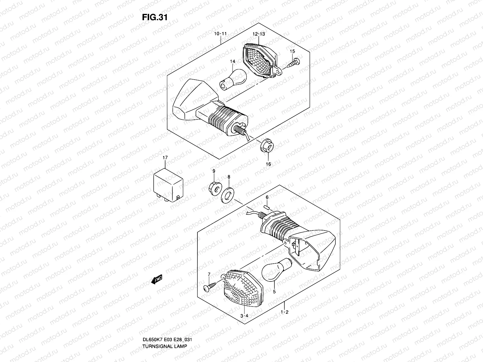 31 - TURNSIGNAL LAMP (MODEL K7/K8)