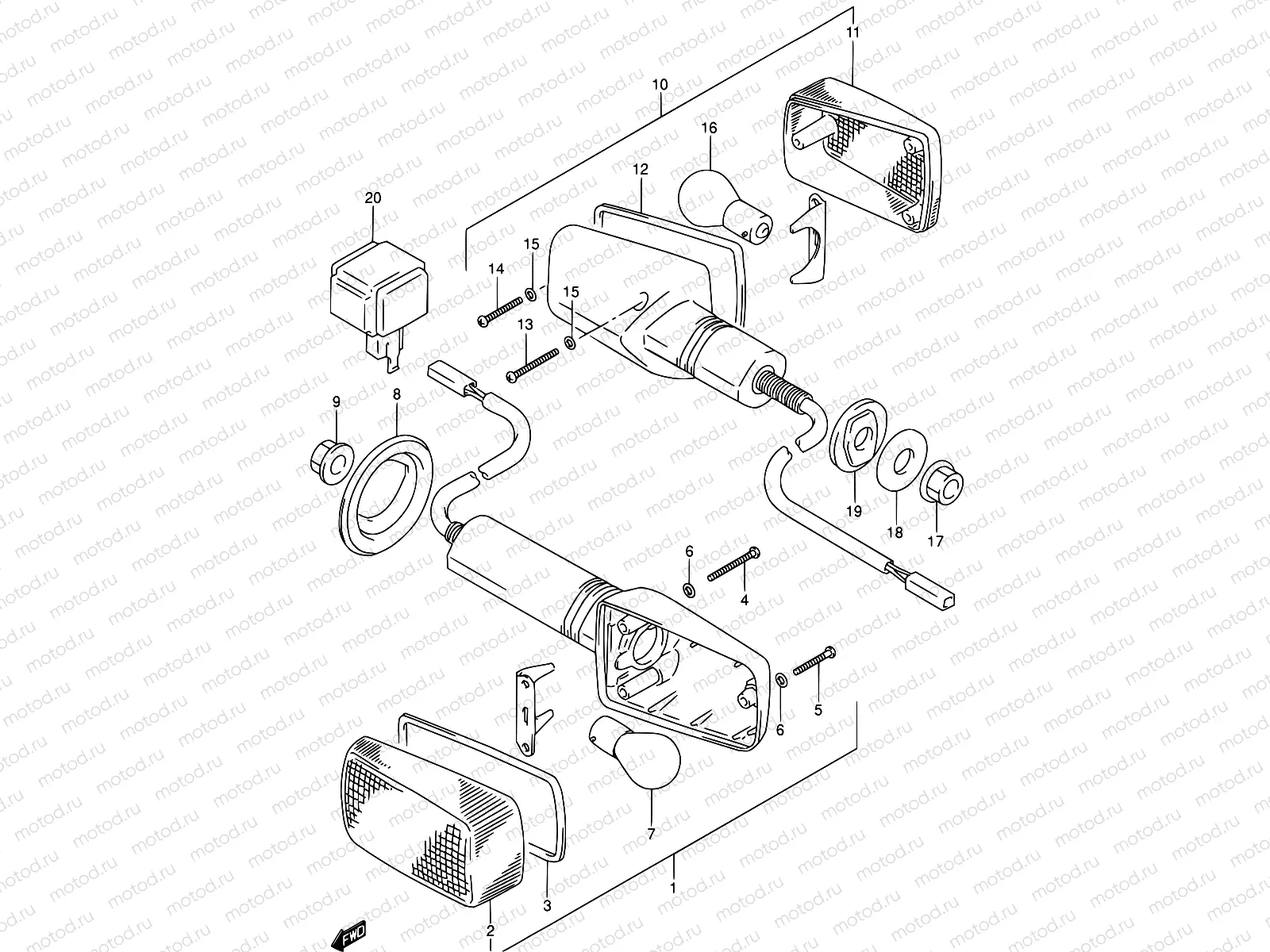 31 - TURNSIGNAL LAMP (MODEL P/R)