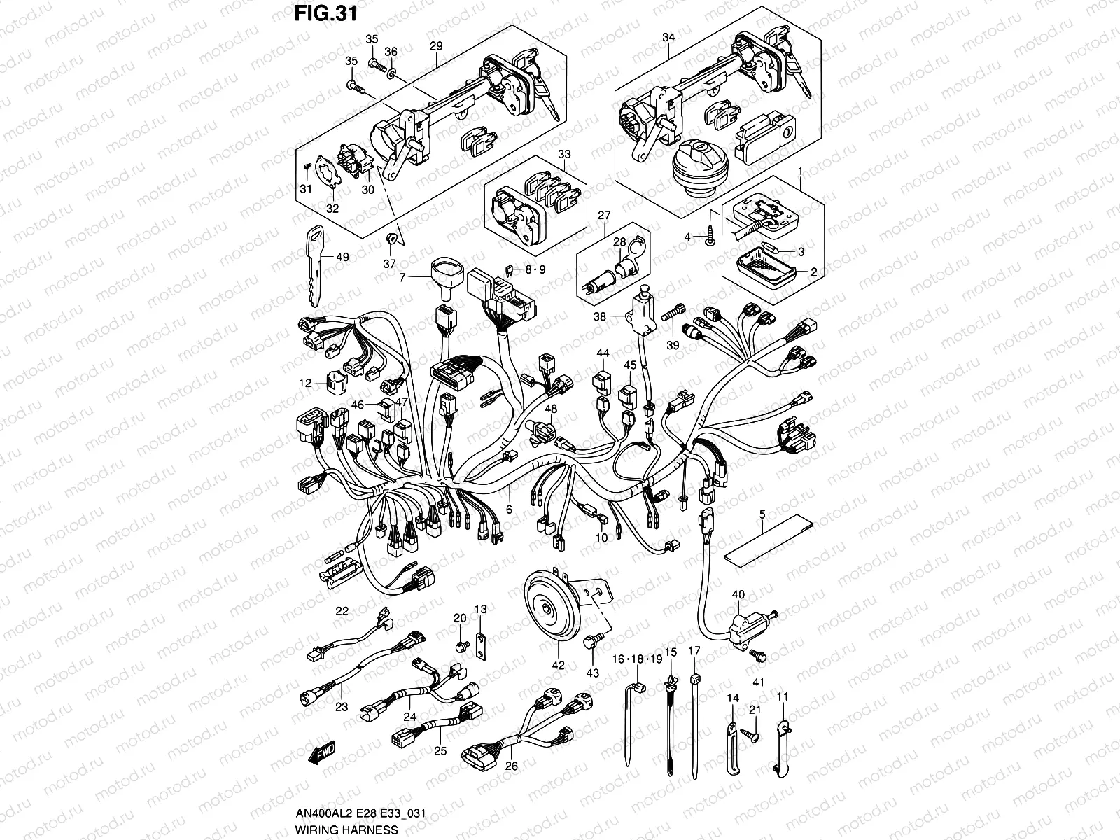31 - WIRING HARNESS (AN400AL2 E33)