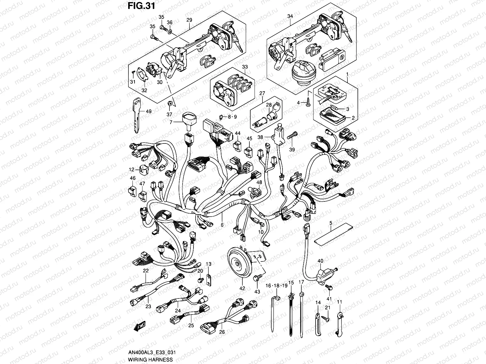 31 - WIRING HARNESS (AN400AL3 E33)