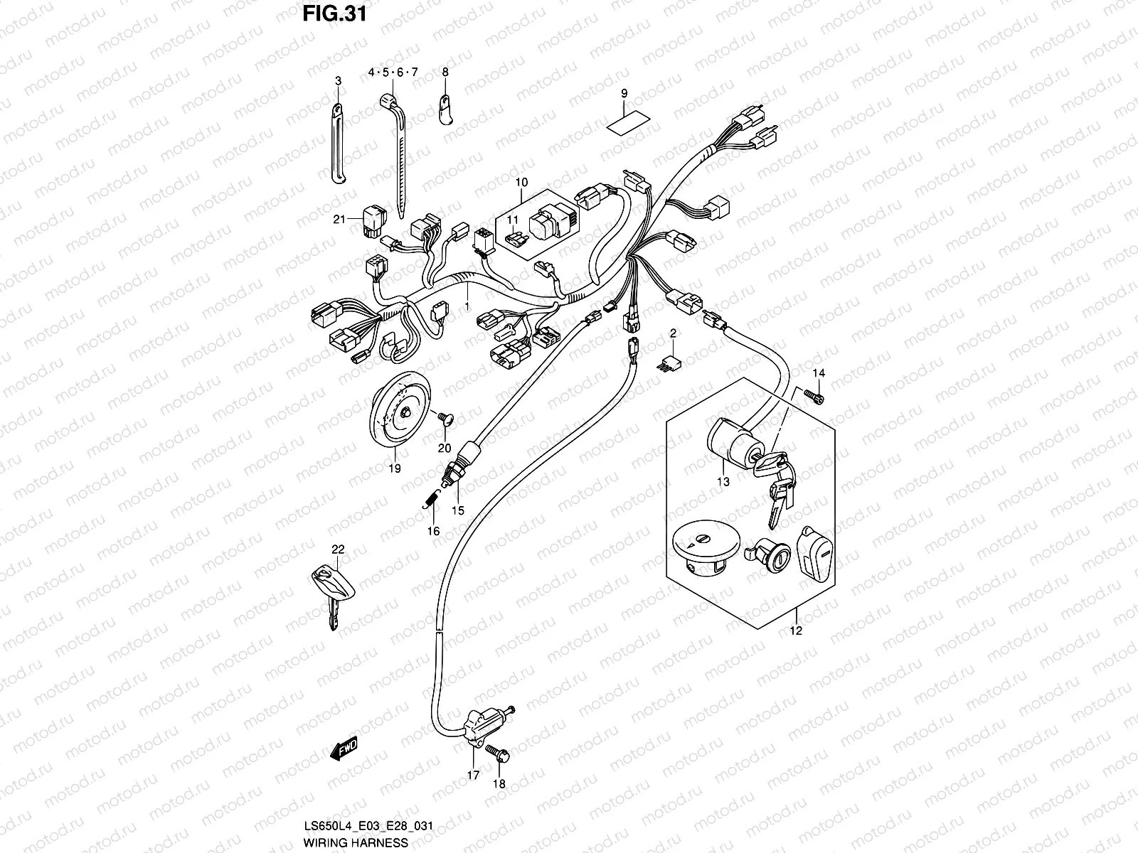 31 - WIRING HARNESS (LS650L4 E28)
