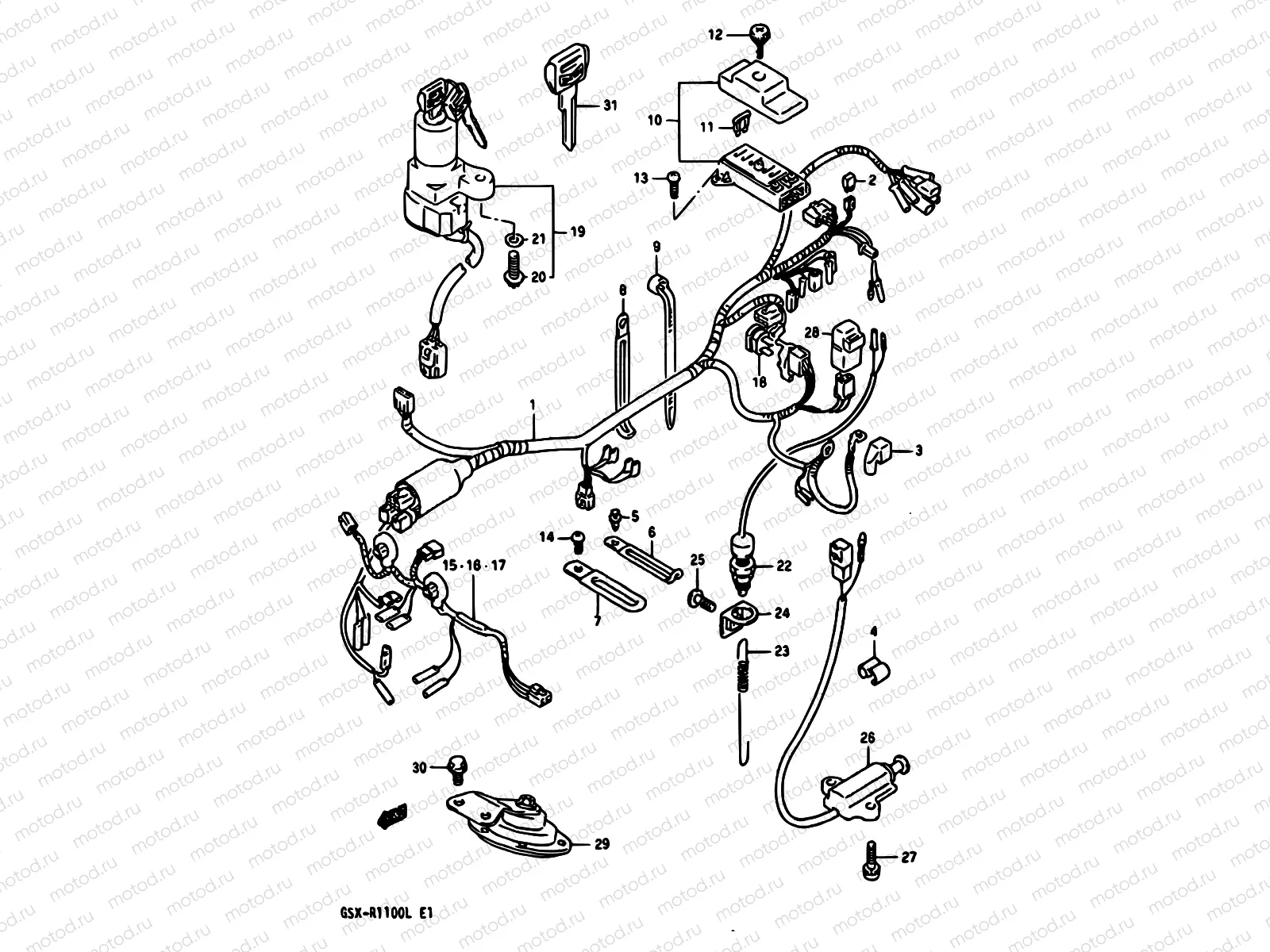 31 - WIRING HARNESS (MODEL K)