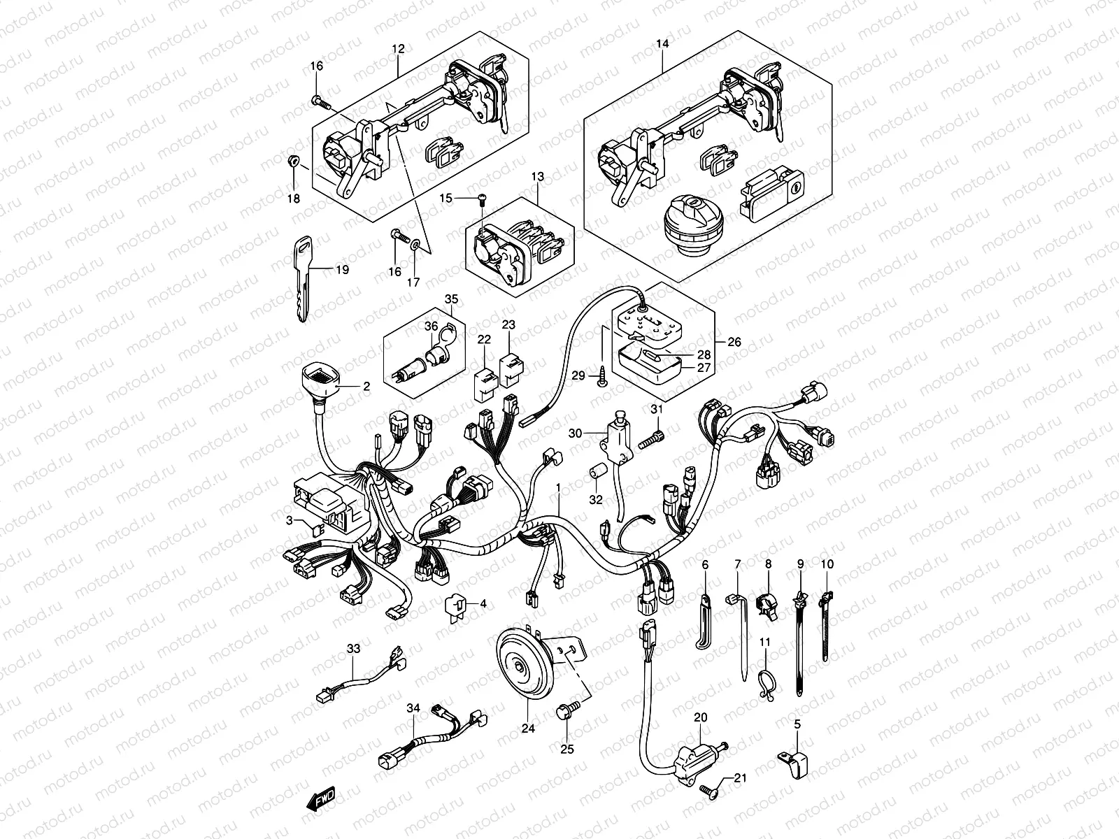 31 - WIRING HARNESS (MODEL K3/K4 E02,E19,E24,E71)