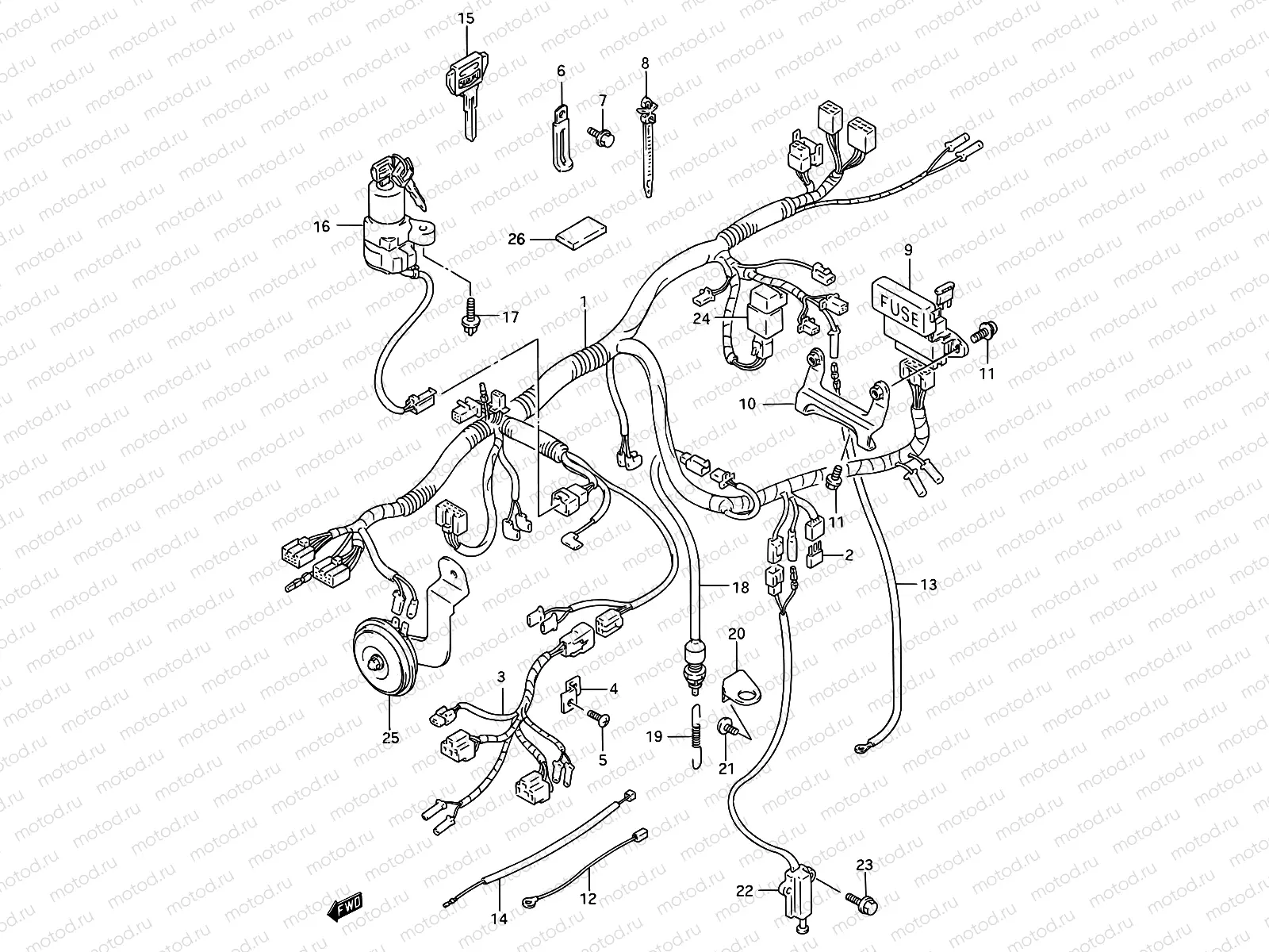 31 - WIRING HARNESS (MODEL N/P)