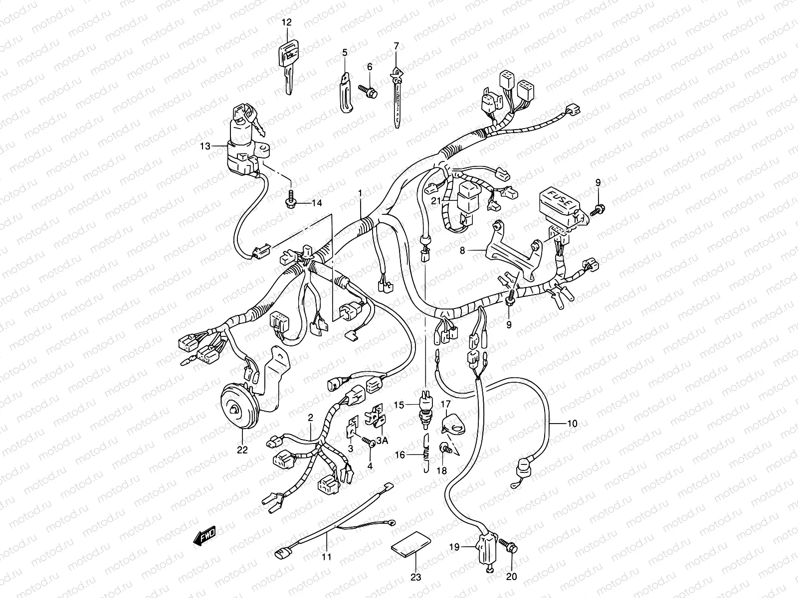 31 - WIRING HARNESS (MODEL P/R)