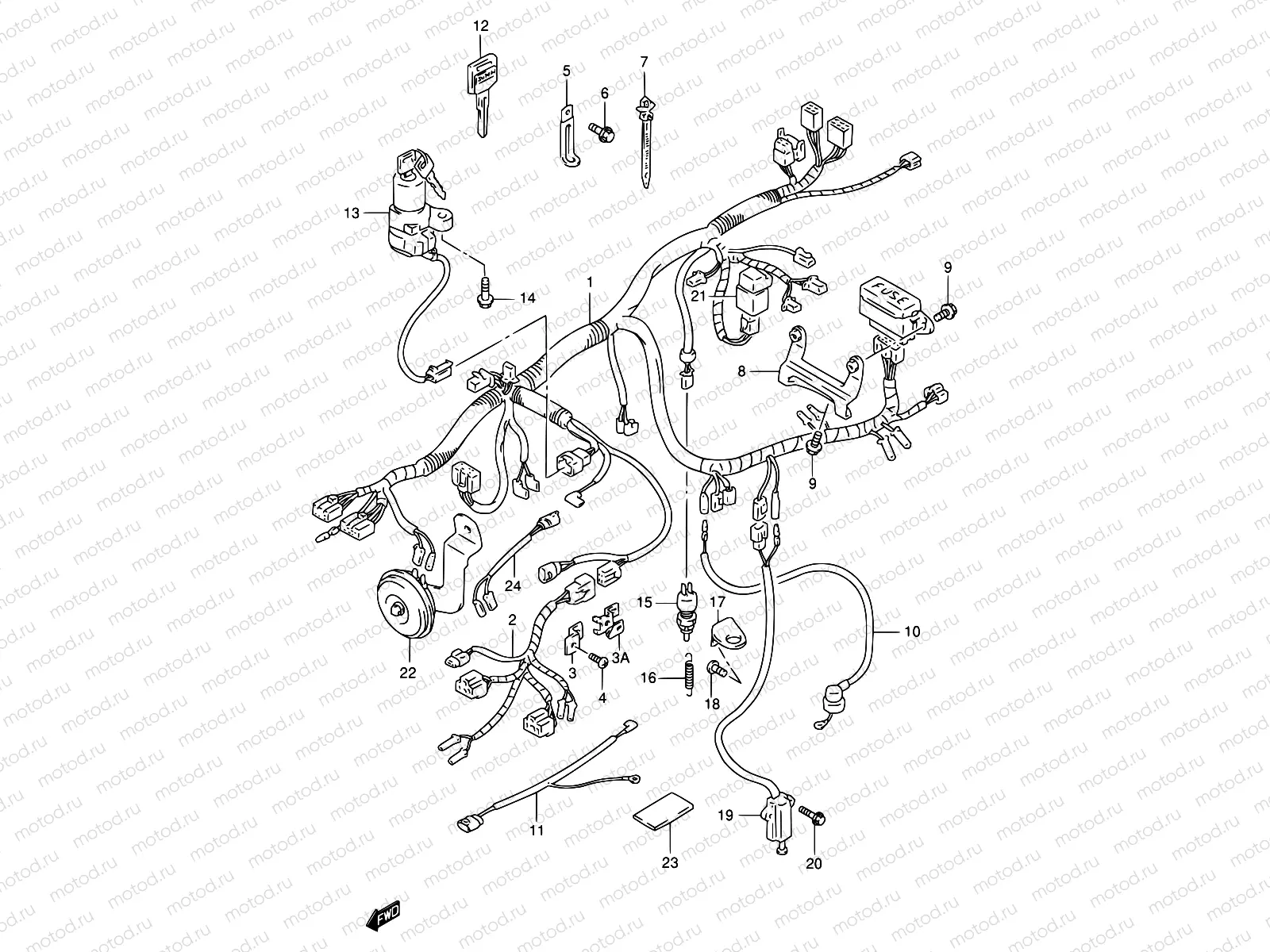 31 - WIRING HARNESS (MODEL P/R)