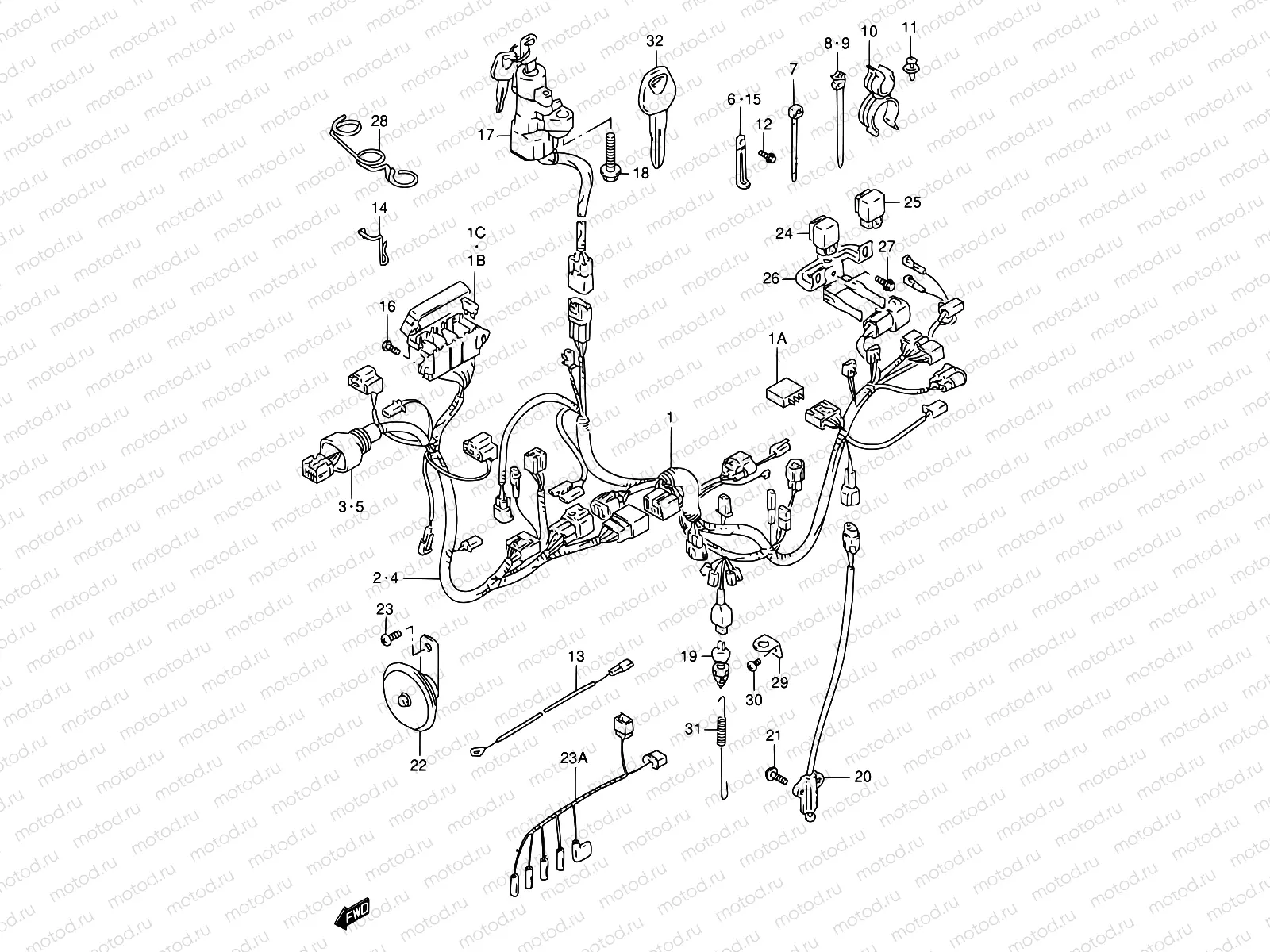 31 - WIRING HARNESS (MODEL T/V)