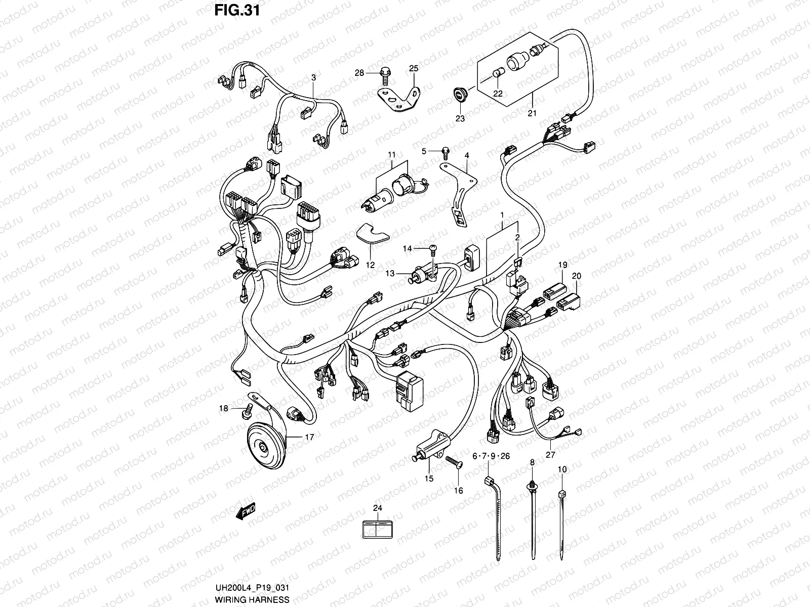 31 - WIRING HARNESS (UH200AL4 P19)
