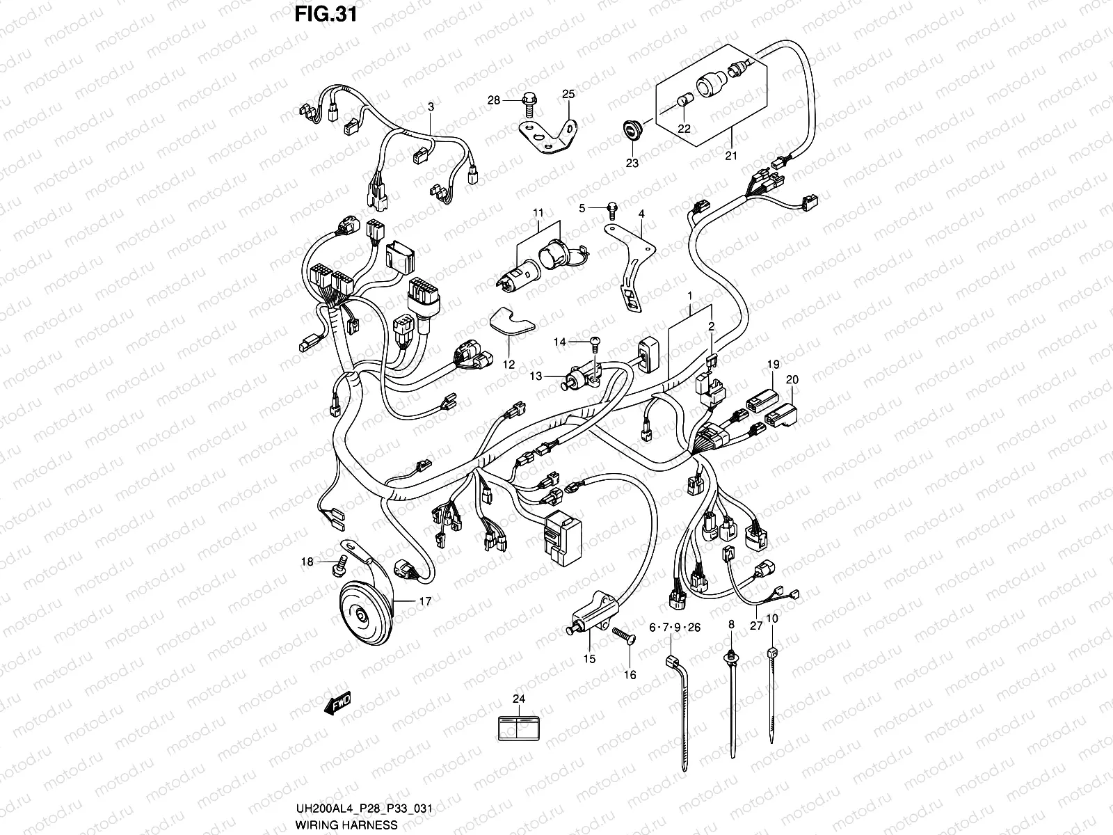 31 - WIRING HARNESS (UH200AL4 P28)
