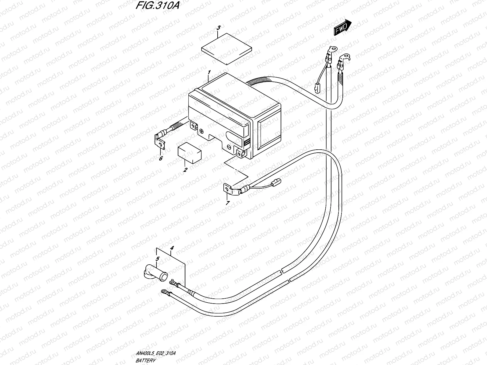 310A - BATTERY (AN400L5 E19)