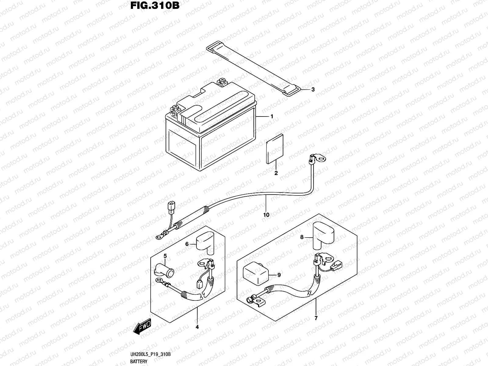 310B - BATTERY (UH200L5 P19)