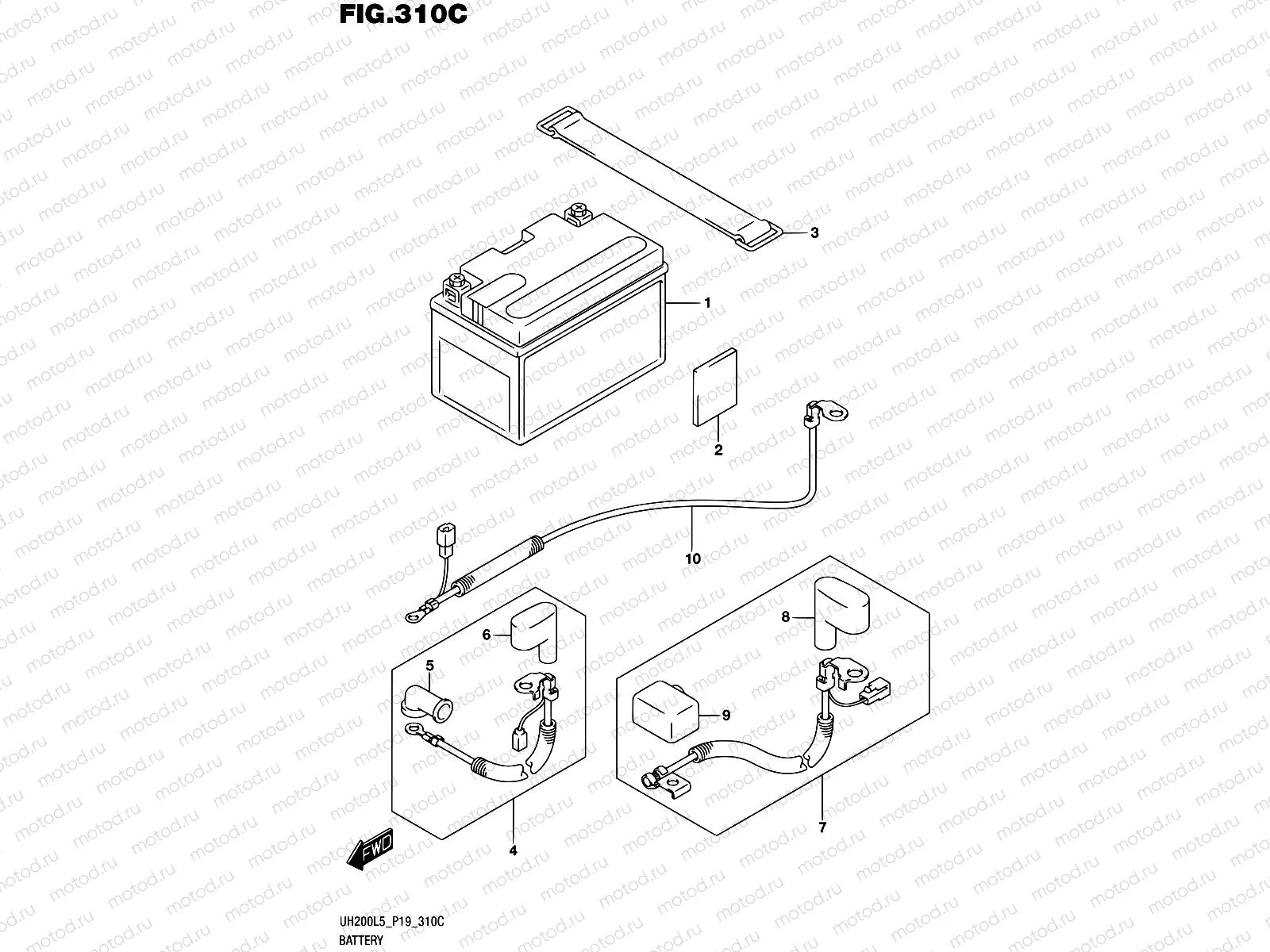 310C - BATTERY (UH200L5 P34)