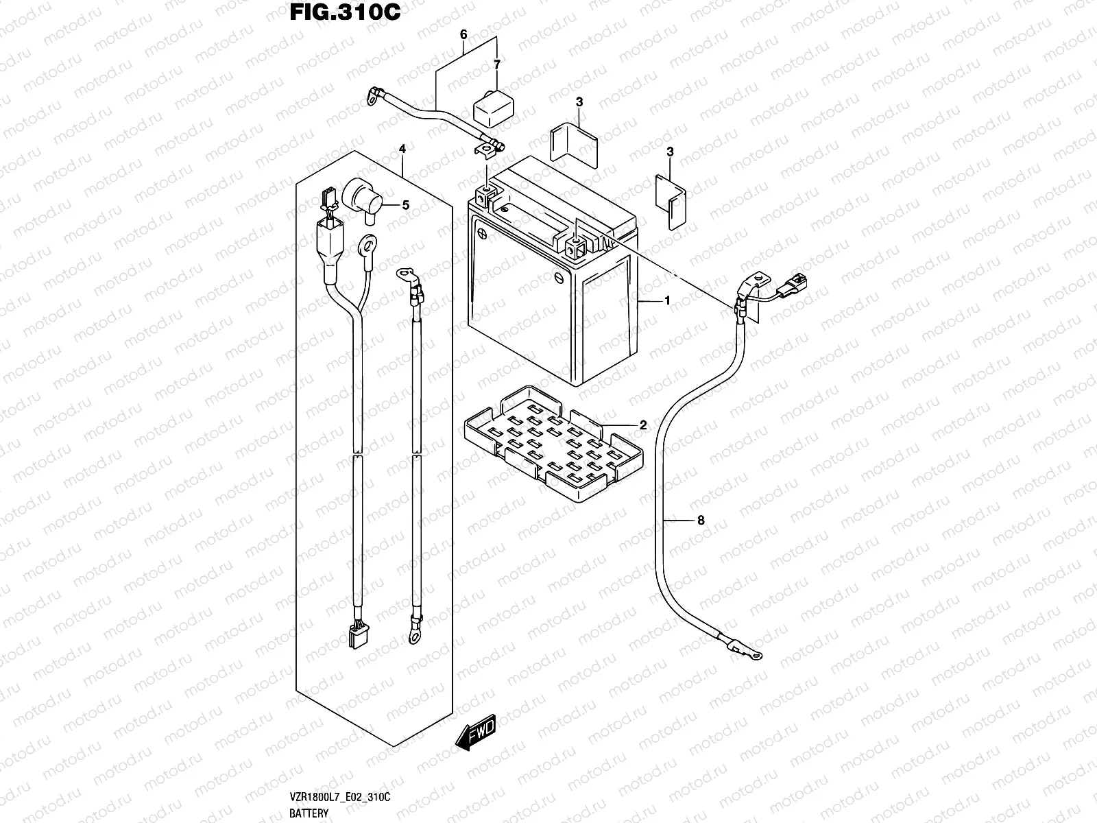 310C - BATTERY (VZR1800BZL7 E19)
