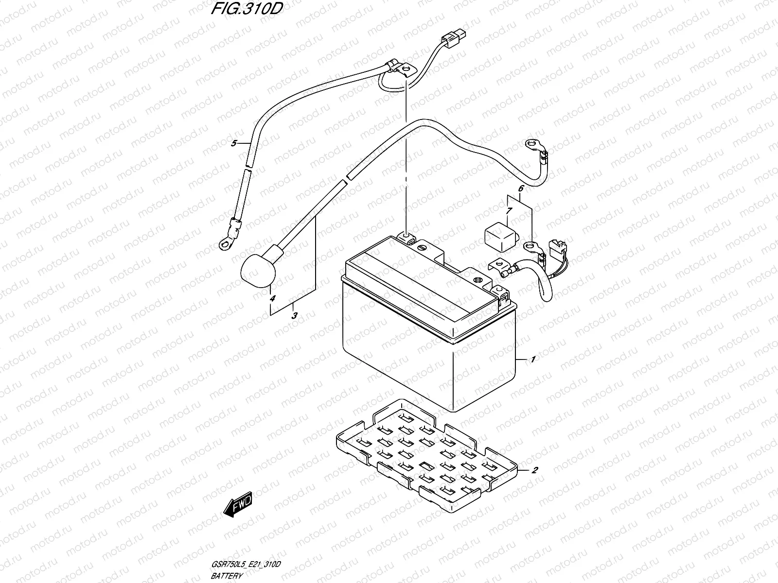 310D - BATTERY (GSR750AUEL5 E21)