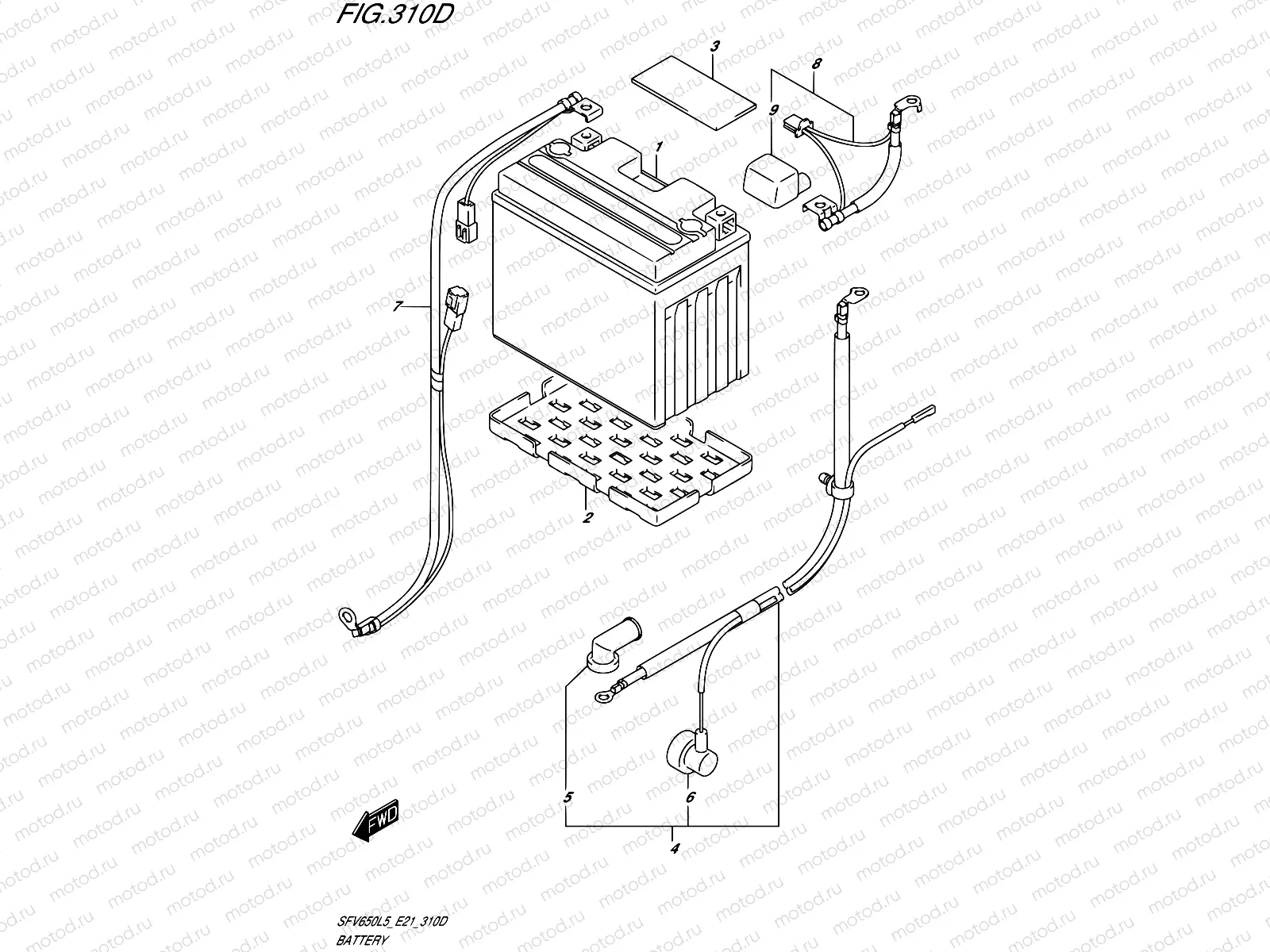 310D - BATTERY (SFV650UAL5 E21)