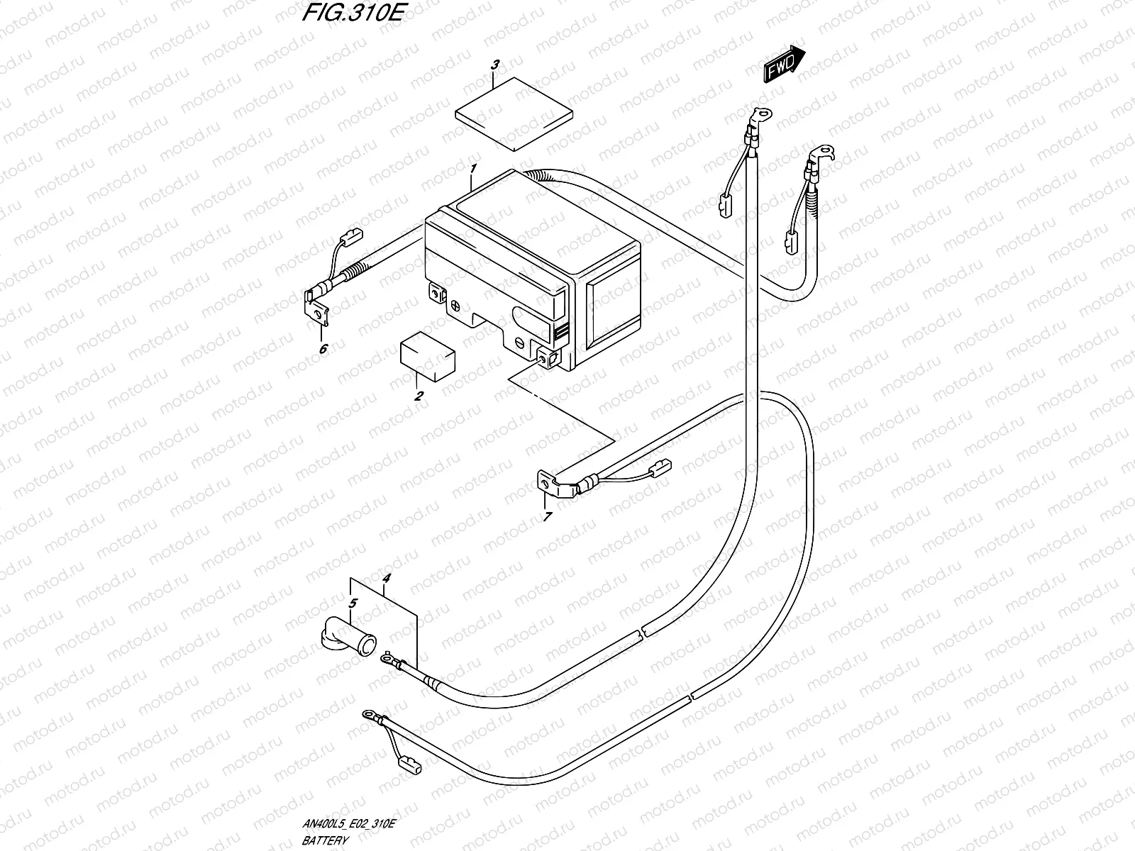 310E - BATTERY (AN400ZAL5 E19)