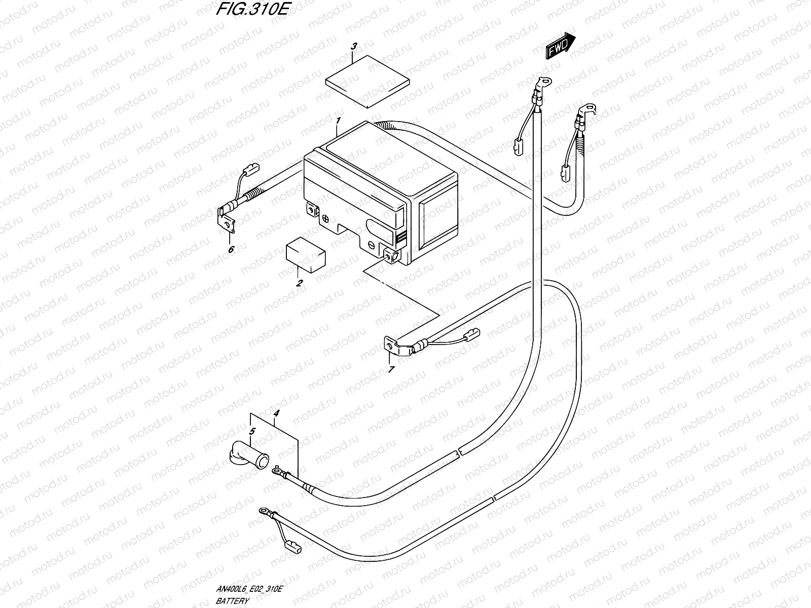 310E - BATTERY (AN400ZAL6 E19)