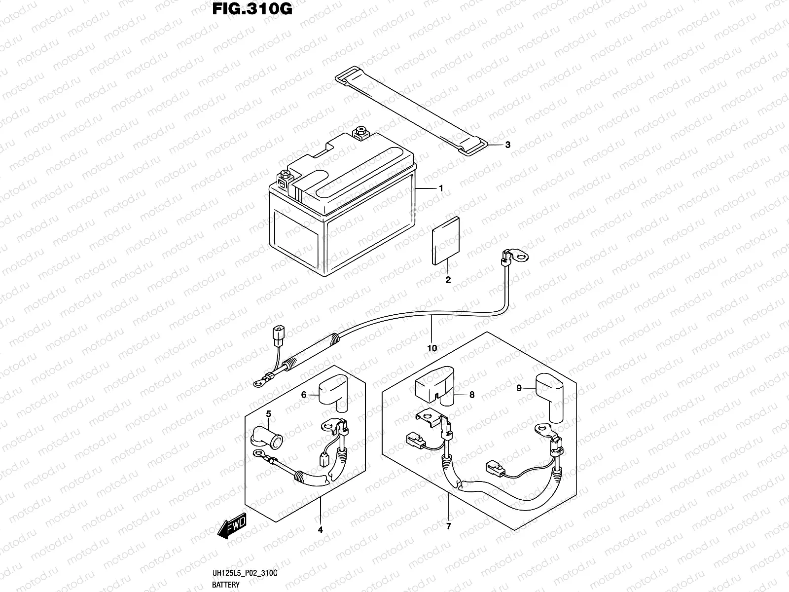 310G - BATTERY (UH125AL5 P34)