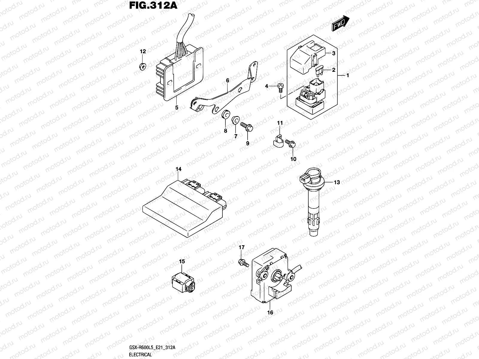 312A - ELECTRICAL (GSX-R600L5 E21)