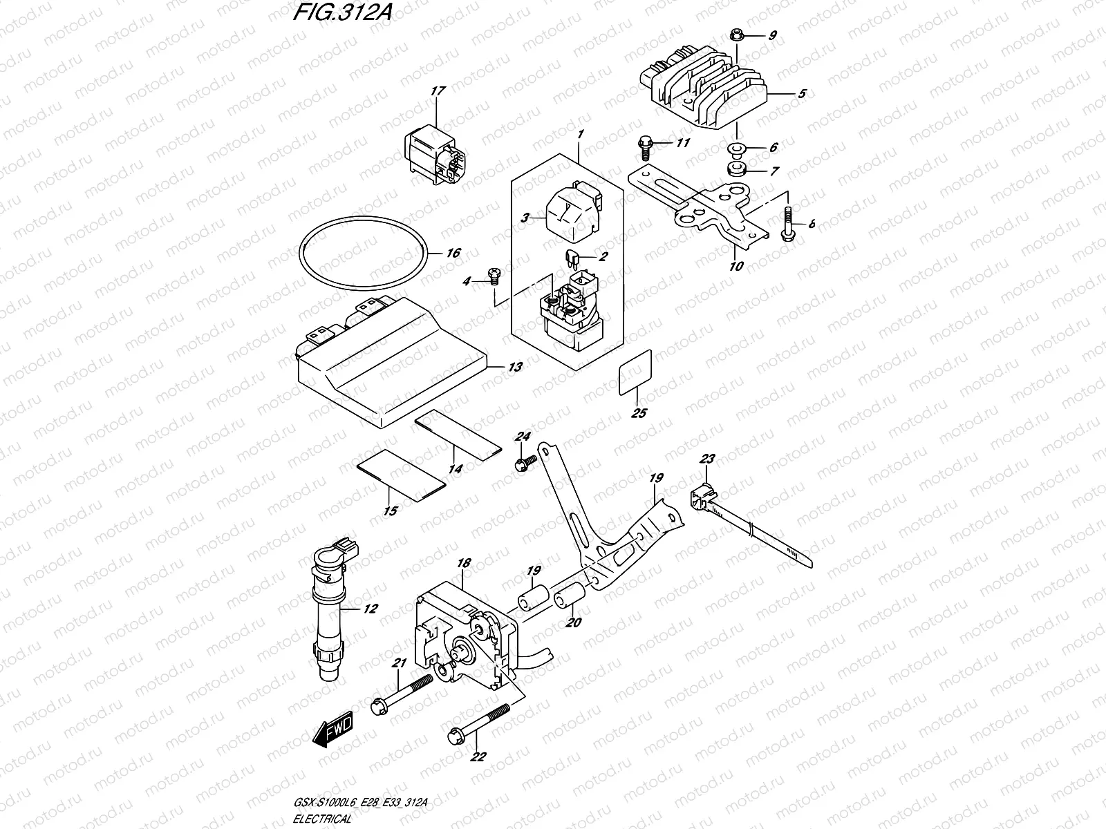 312A - ELECTRICAL (GSX-S1000L6 E33)