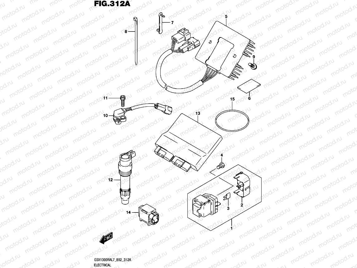 312A - ELECTRICAL (GSX1300RAL7 E02)