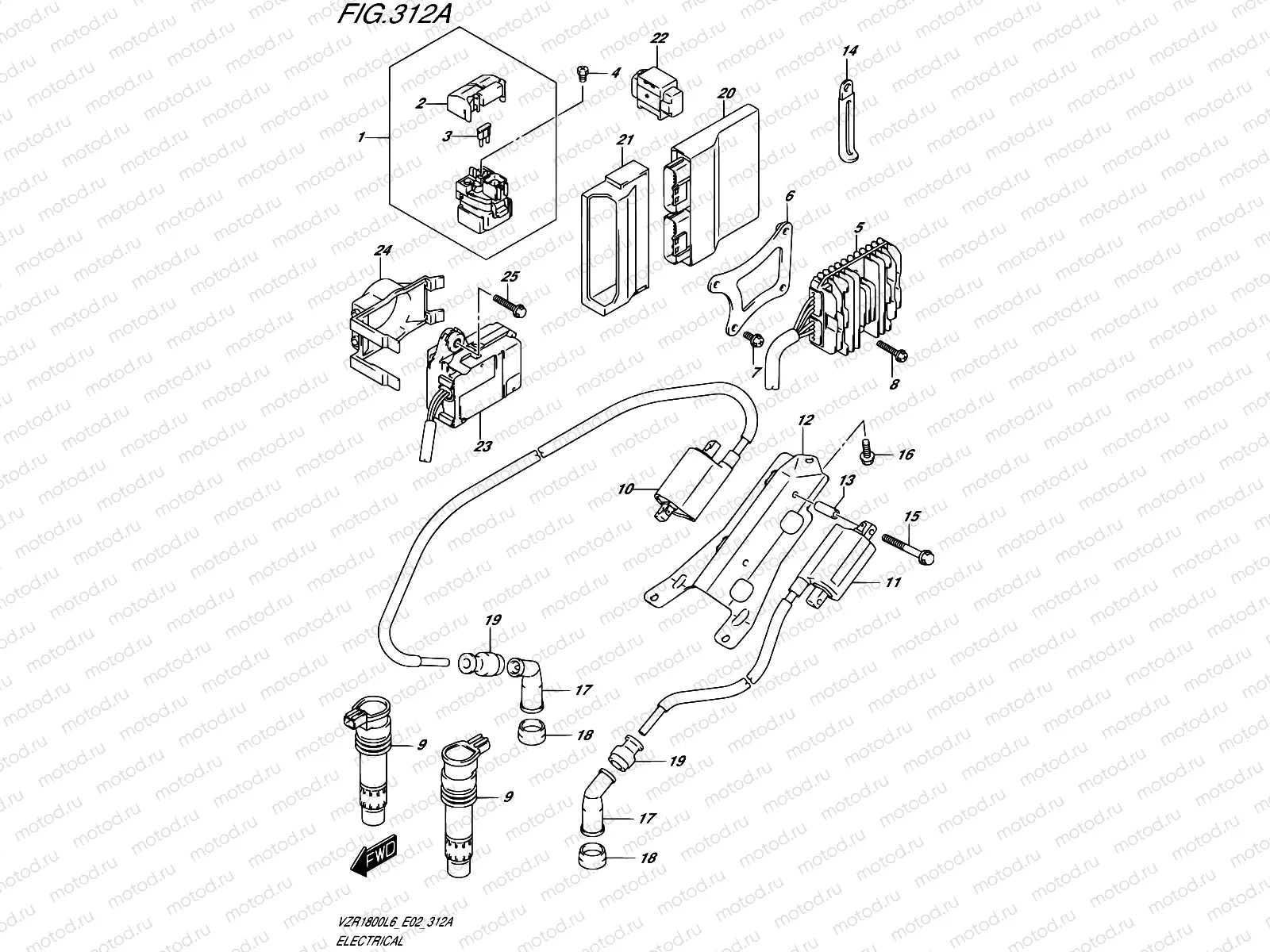 312A - ELECTRICAL (VZR1800L6 E19)