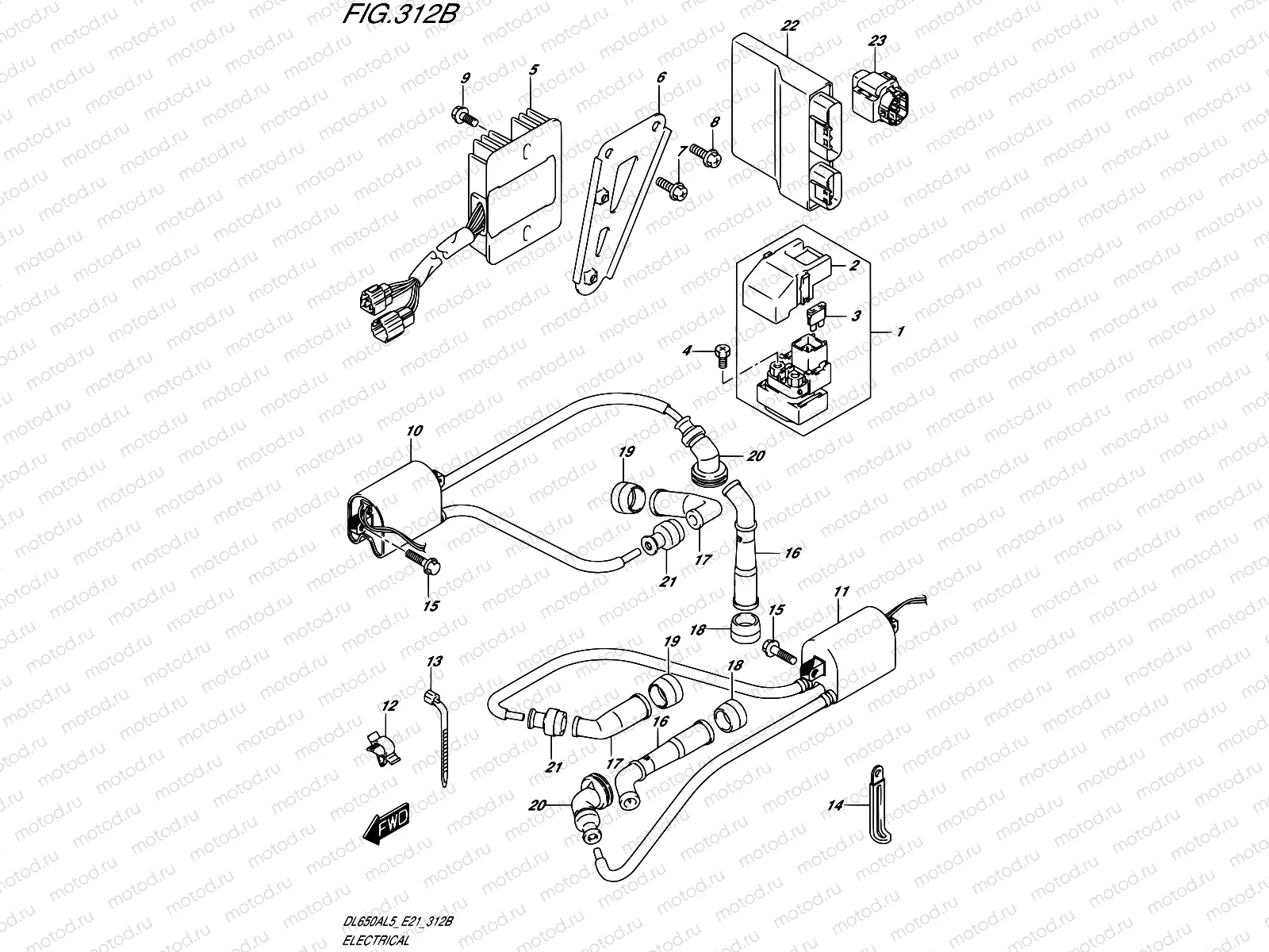 312B - ELECTRICAL (DL650AUEL5 E21)